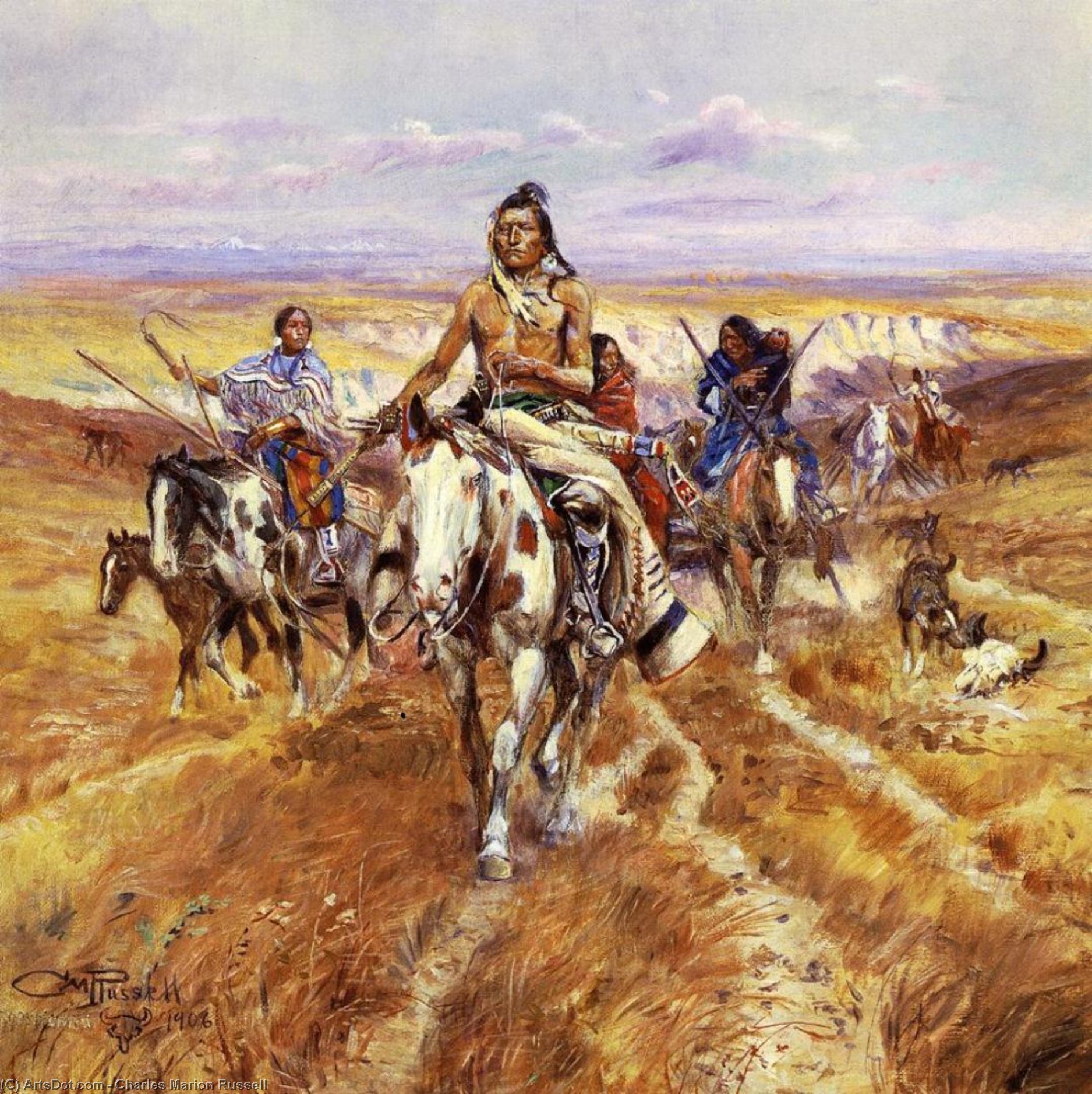Order Oil Painting Replica When the Plains Were His, 1906 by Charles Marion Russell (1864-1926, United States) | ArtsDot.com