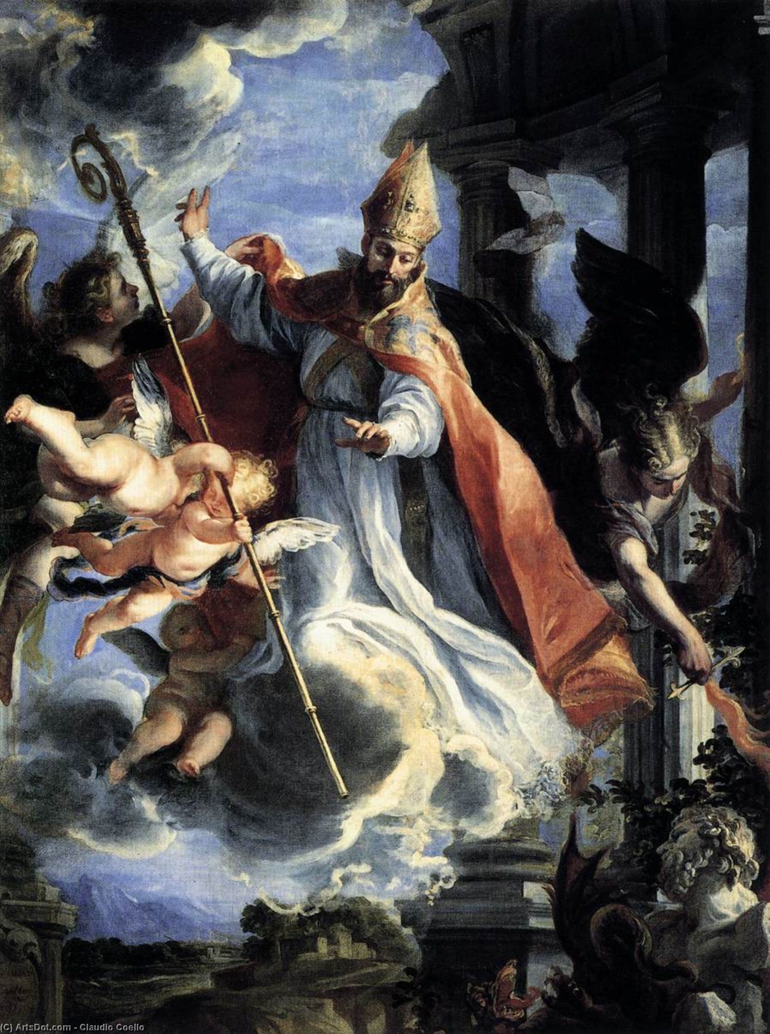 Buy Museum Art Reproductions The Triumph of St Augustine, 1664 by Claudio Coello (1642-1693, Spain) | ArtsDot.com