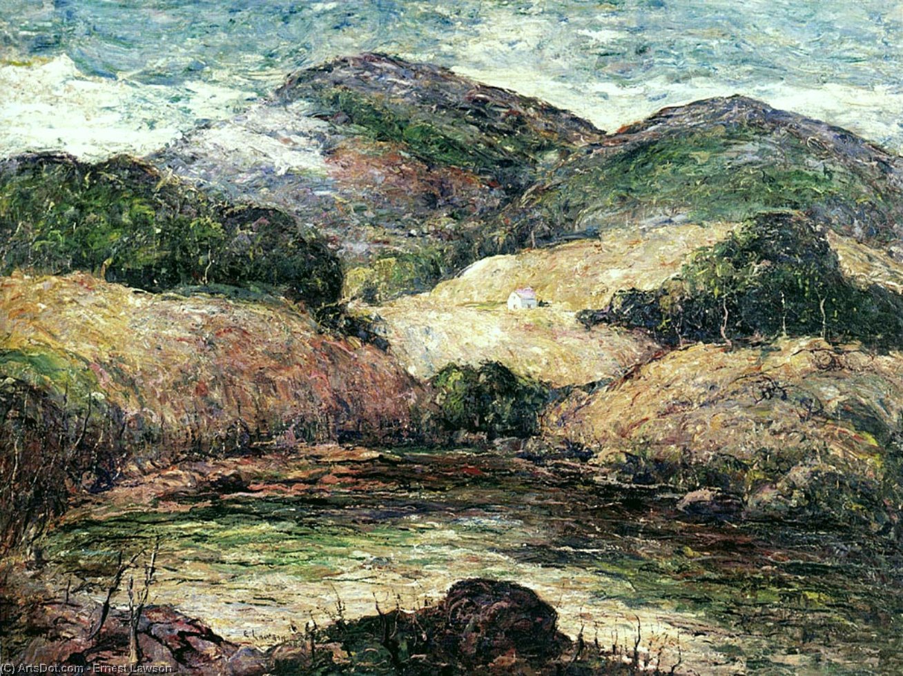 Order Oil Painting Replica Berkshire Hills by Ernest Lawson (1873-1939, Canada) | ArtsDot.com
