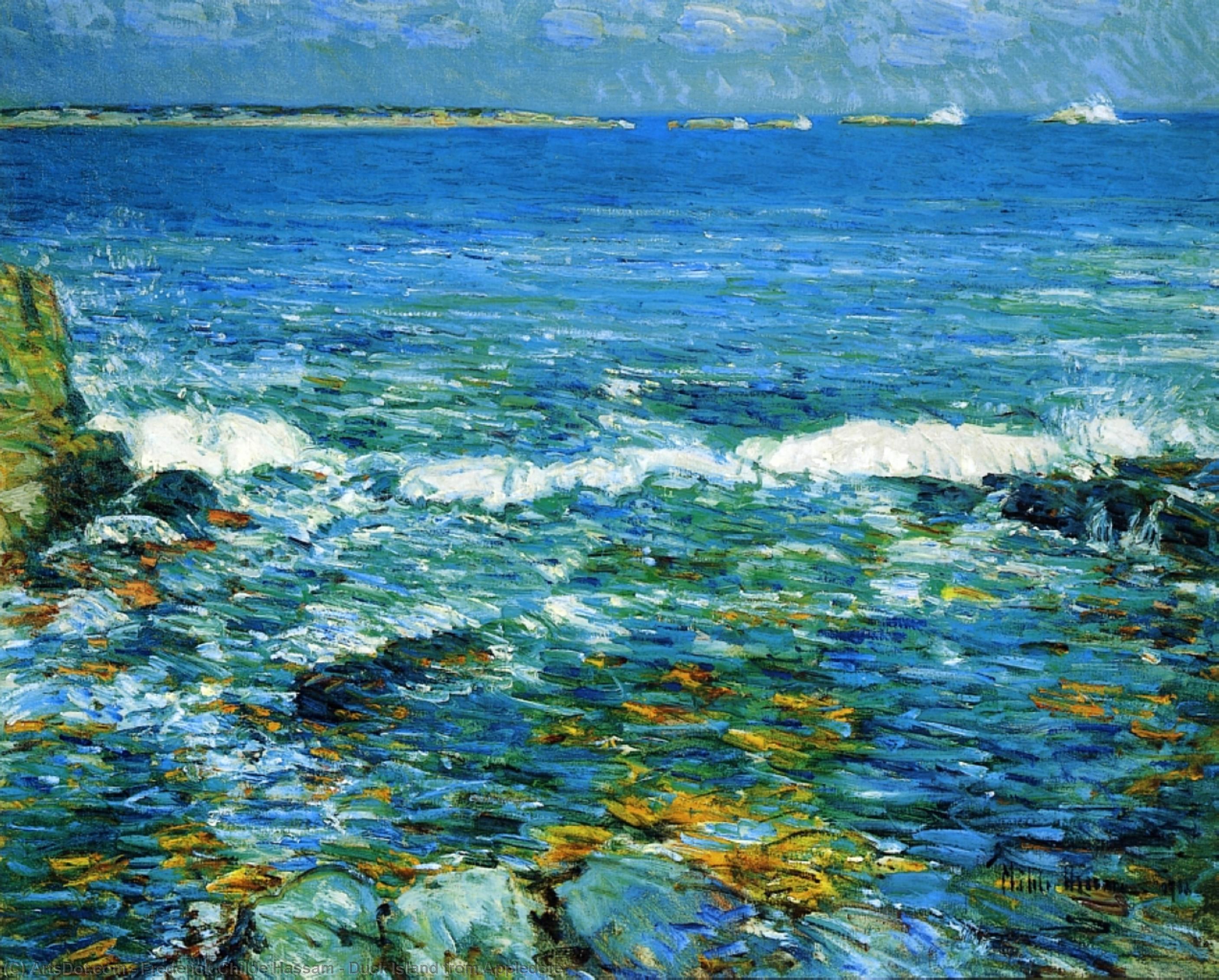 Order Oil Painting Replica Duck Island from Appledore, 1911 by Frederick Childe Hassam (1859-1935, United States) | ArtsDot.com