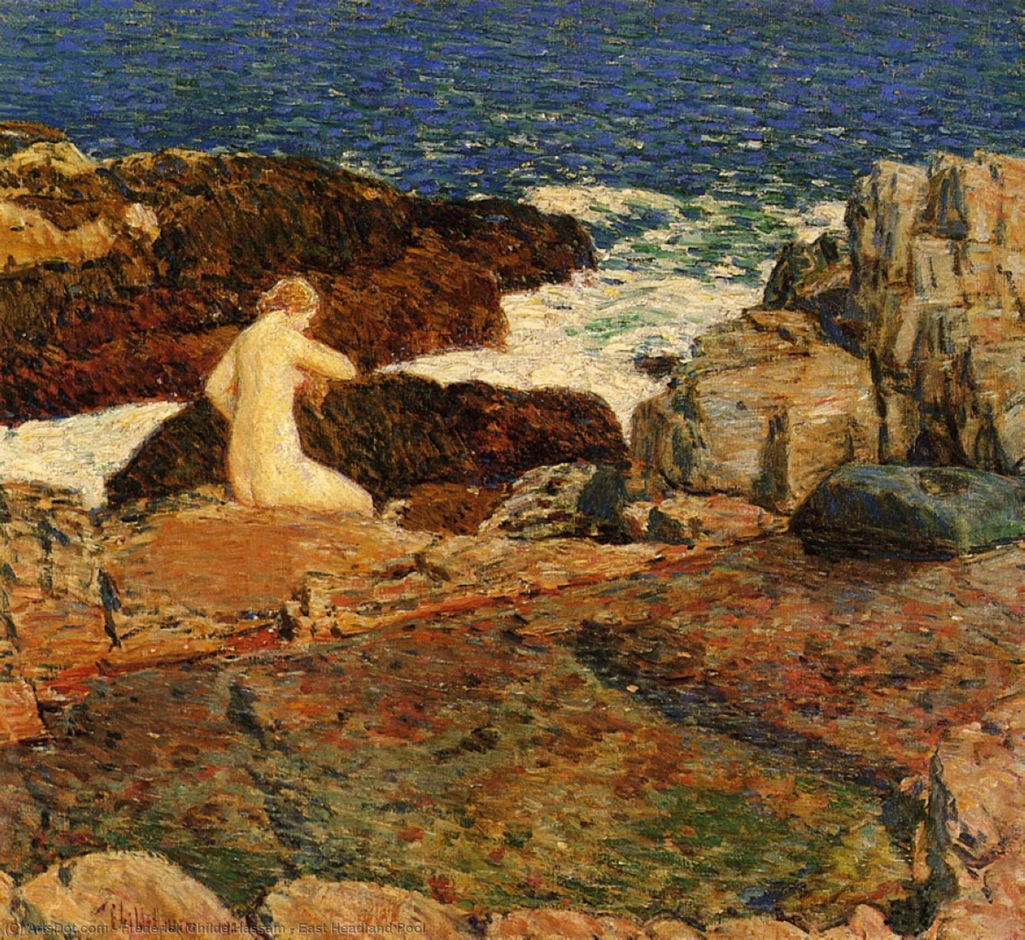 Buy Museum Art Reproductions East Headland Pool, 1912 by Frederick Childe Hassam (1859-1935, United States) | ArtsDot.com