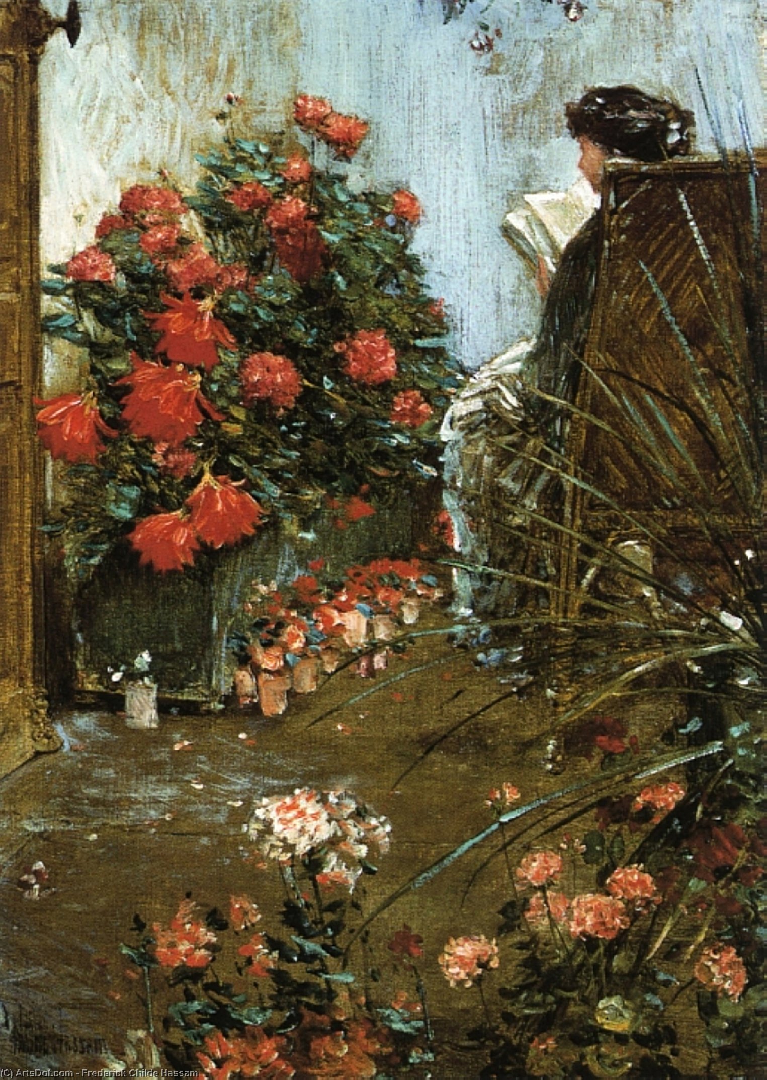 Buy Museum Art Reproductions In the Garden at Villers-le-Bel, 1889 by Frederick Childe Hassam (1859-1935, United States) | ArtsDot.com