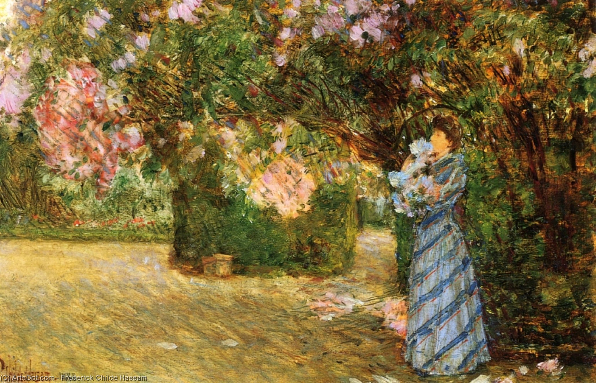 Order Paintings Reproductions Mrs. Hassam at Villiers-le-Bel, 1888 by Frederick Childe Hassam (1859-1935, United States) | ArtsDot.com