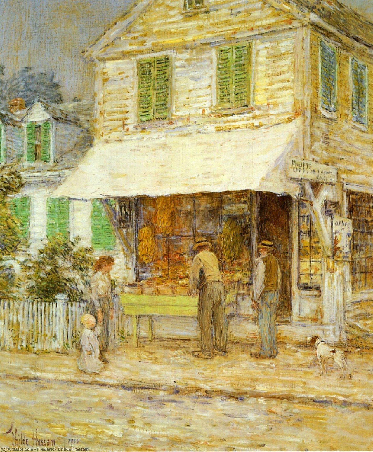 Order Artwork Replica Provincetown Grocery Store, 1900 by Frederick Childe Hassam (1859-1935, United States) | ArtsDot.com
