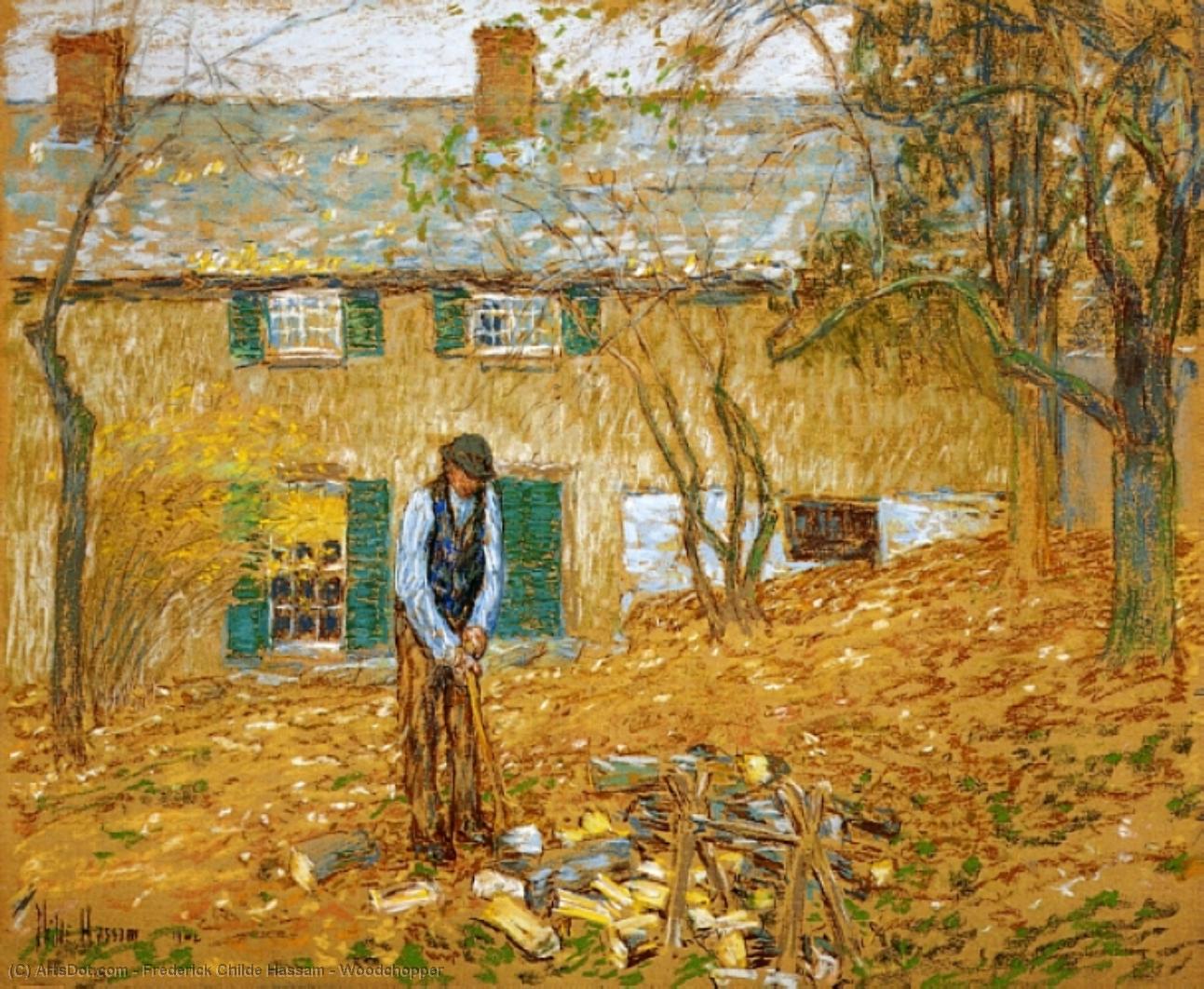 Buy Museum Art Reproductions Woodchopper, 1902 by Frederick Childe Hassam (1859-1935, United States) | ArtsDot.com