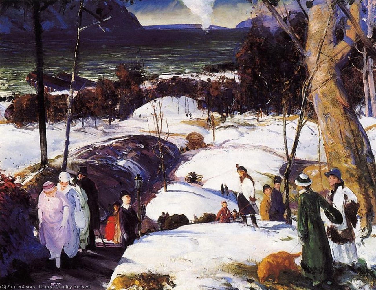 Buy Museum Art Reproductions Easter Snow, 1915 by George Wesley Bellows (1882-1925, United States) | ArtsDot.com