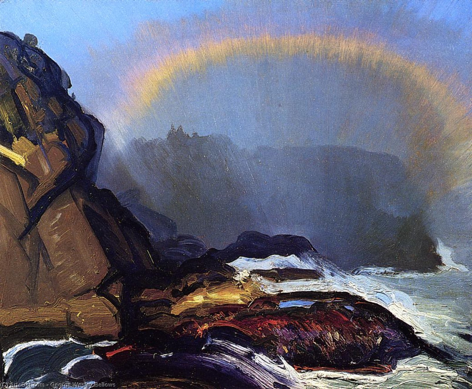 Order Oil Painting Replica Fog Rainbow, 1913 by George Wesley Bellows (1882-1925, United States) | ArtsDot.com