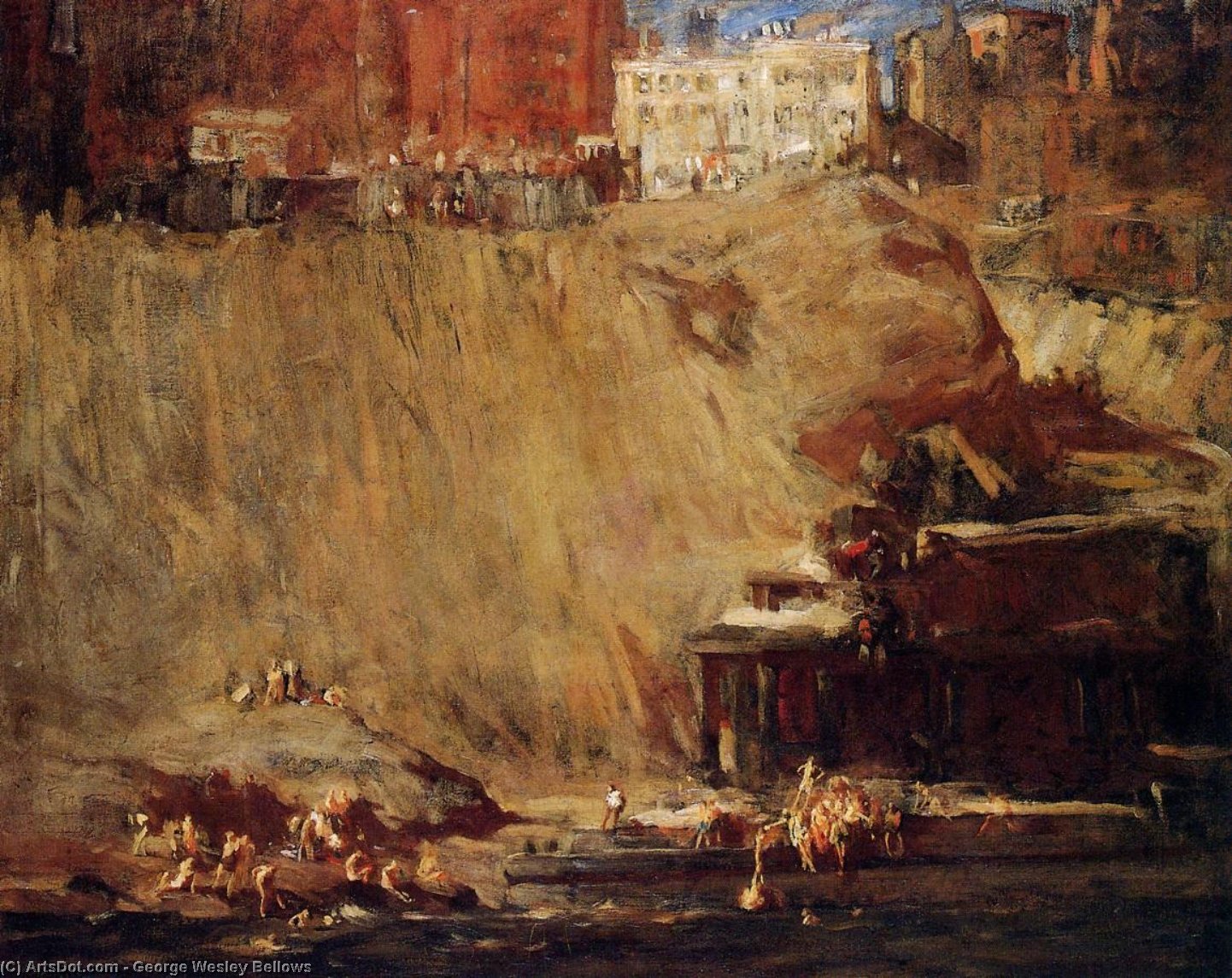 Buy Museum Art Reproductions River Rats, 1906 by George Wesley Bellows (1882-1925, United States) | ArtsDot.com