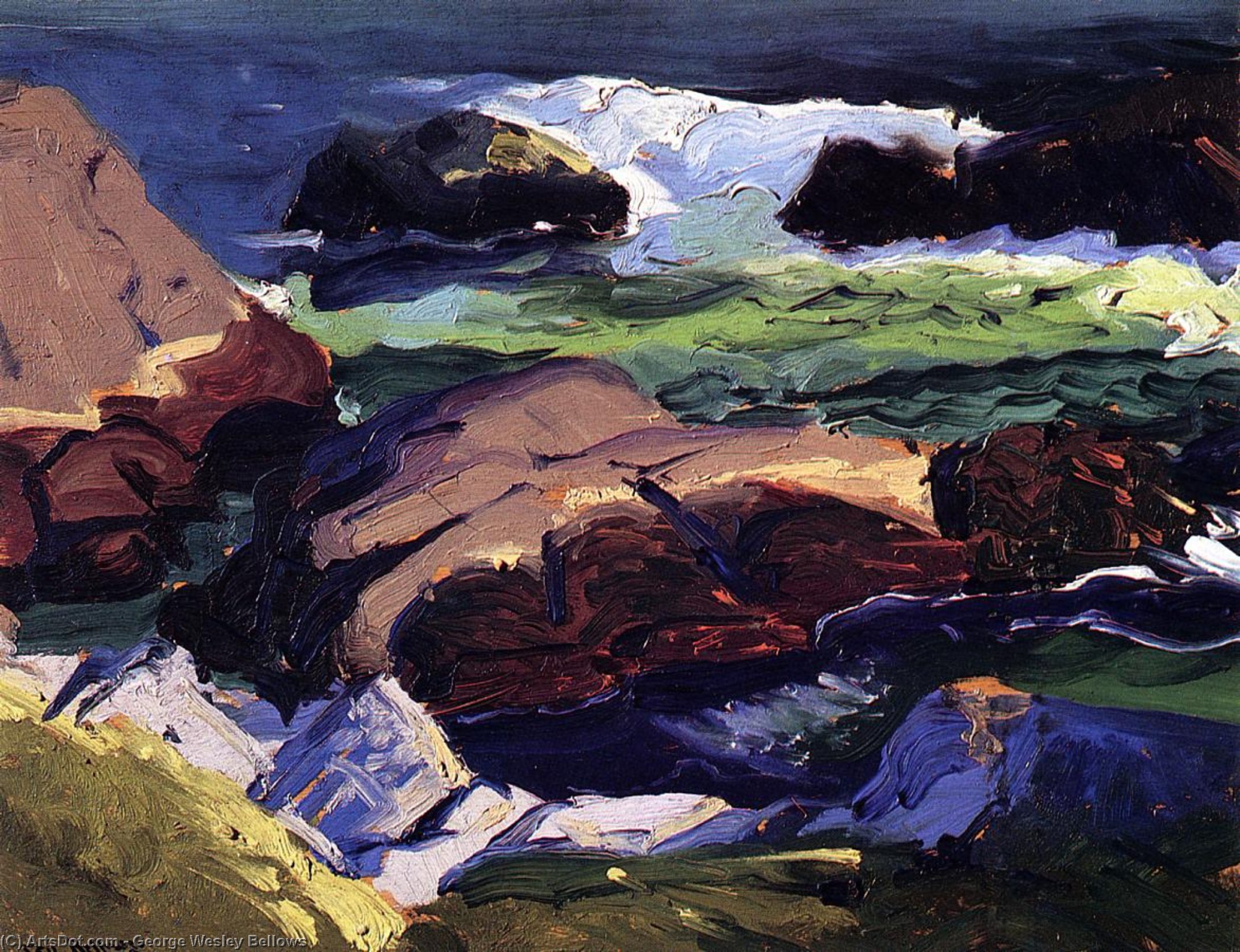 Order Paintings Reproductions Sun Glow, 1913 by George Wesley Bellows (1882-1925, United States) | ArtsDot.com