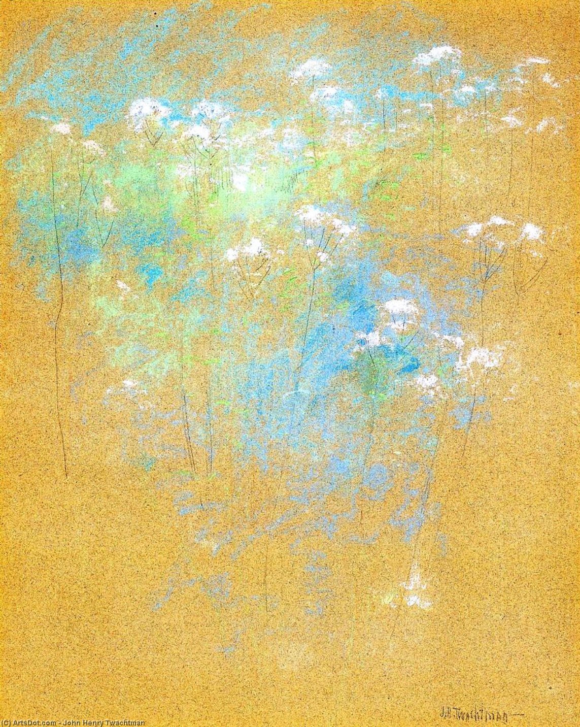 Order Artwork Replica Flowers, 1891 by John Henry Twachtman (1853-1902, United States) | ArtsDot.com