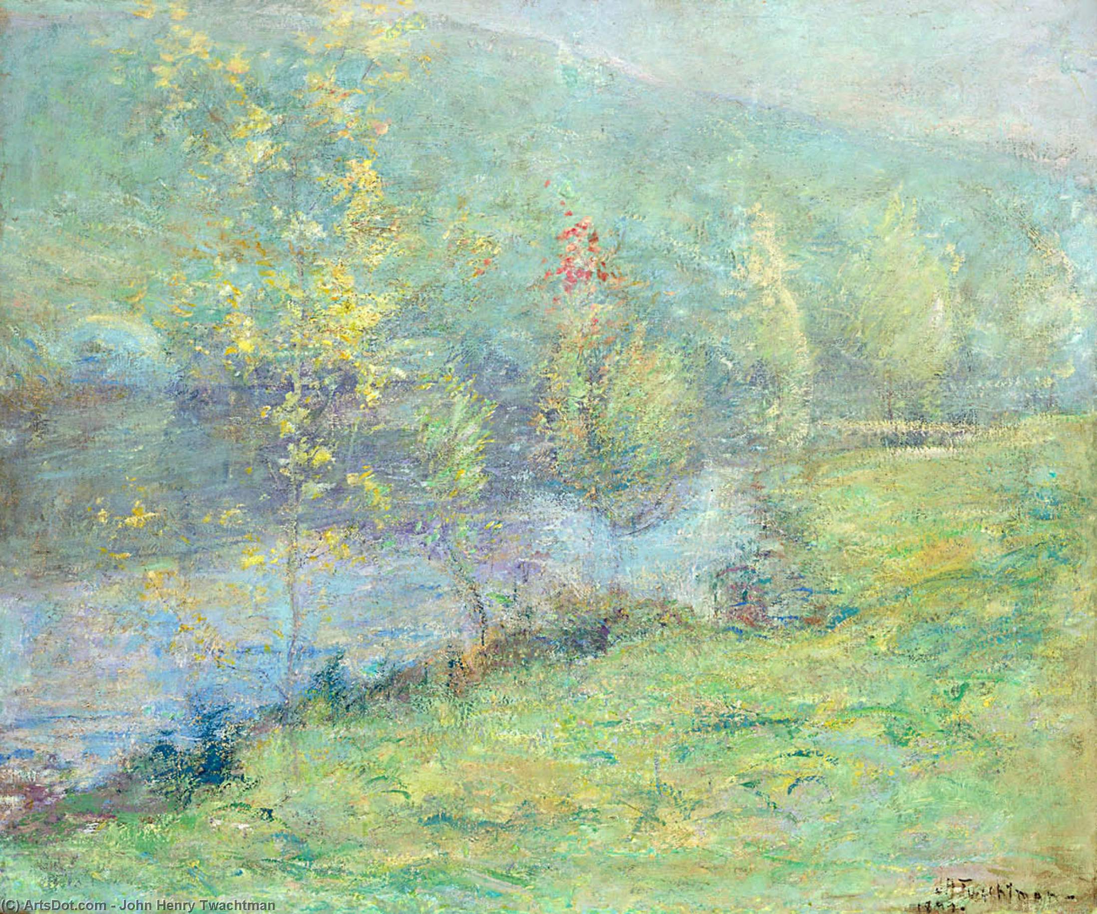 Buy Museum Art Reproductions Misty May Morn by John Henry Twachtman (1853-1902, United States) | ArtsDot.com