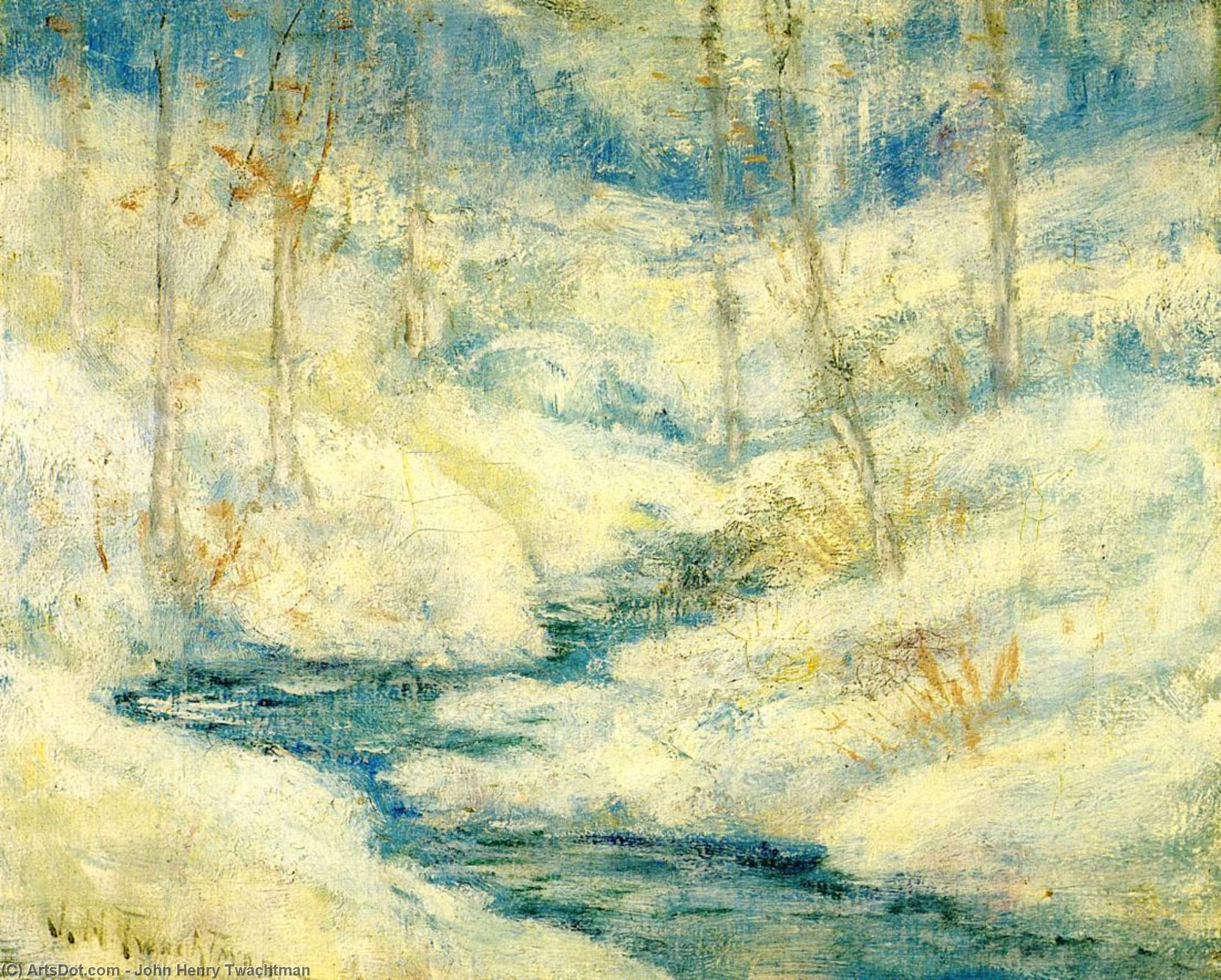 Buy Museum Art Reproductions Snow Scene 1 by John Henry Twachtman (1853-1902, United States) | ArtsDot.com