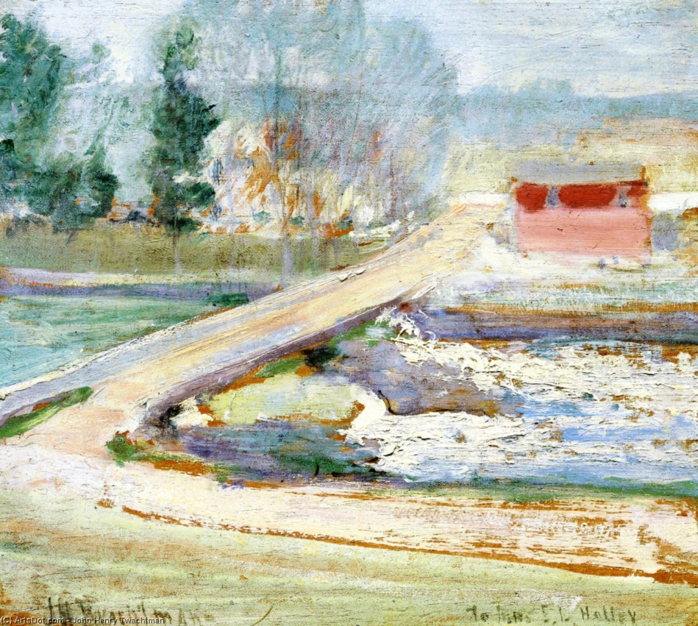 Order Art Reproductions View from the Holley House, 1901 by John Henry Twachtman (1853-1902, United States) | ArtsDot.com
