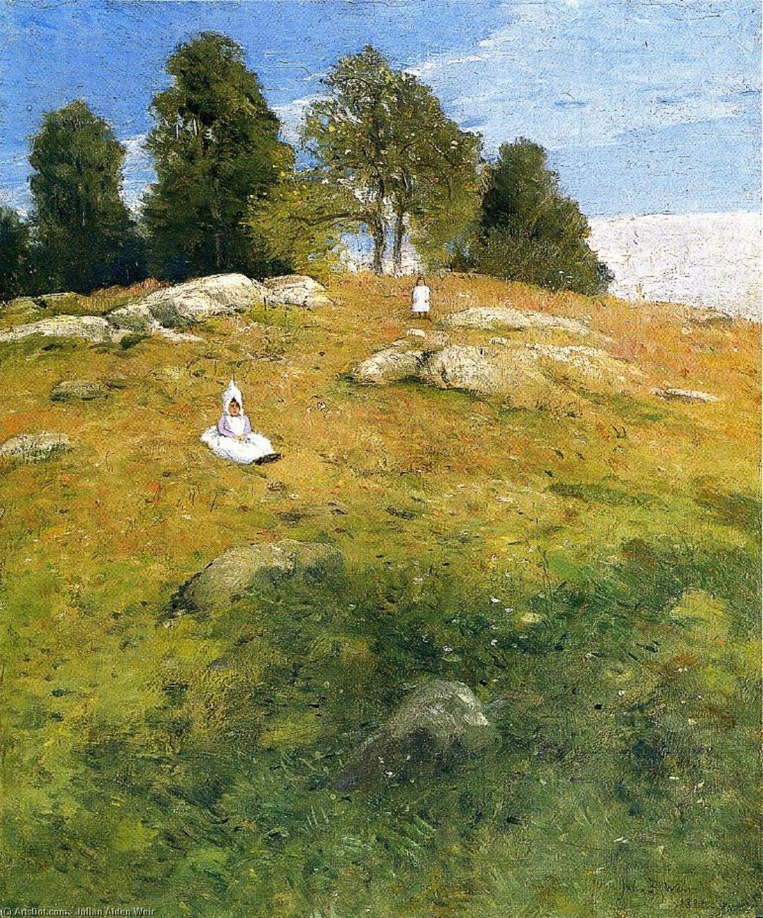 Order Paintings Reproductions Summer Afternoon, Shinnecock Landscape, 1902 by Julian Alden Weir (1852-1919, United States) | ArtsDot.com
