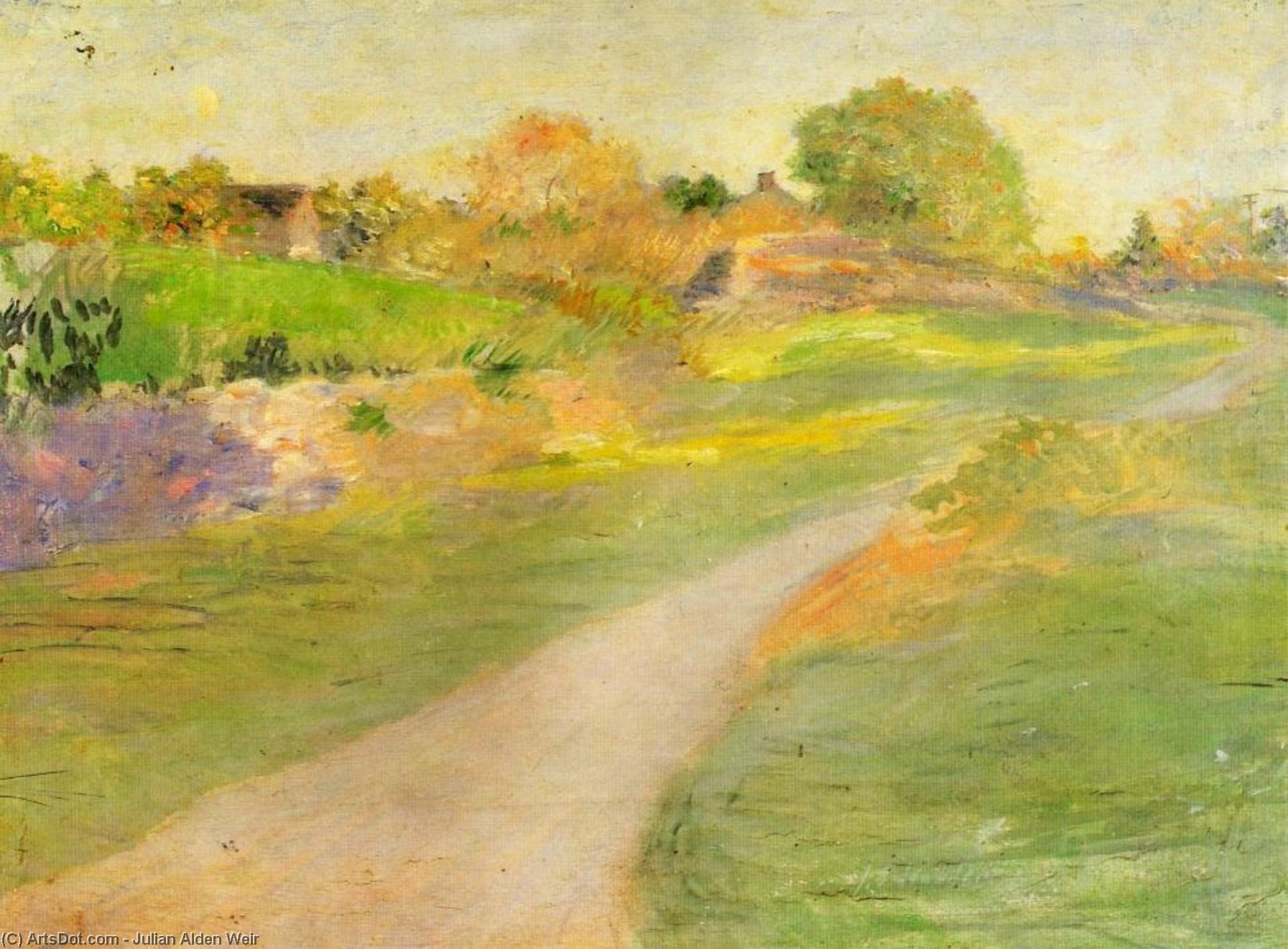 Buy Museum Art Reproductions The Road to No Where, 1889 by Julian Alden Weir (1852-1919, United States) | ArtsDot.com