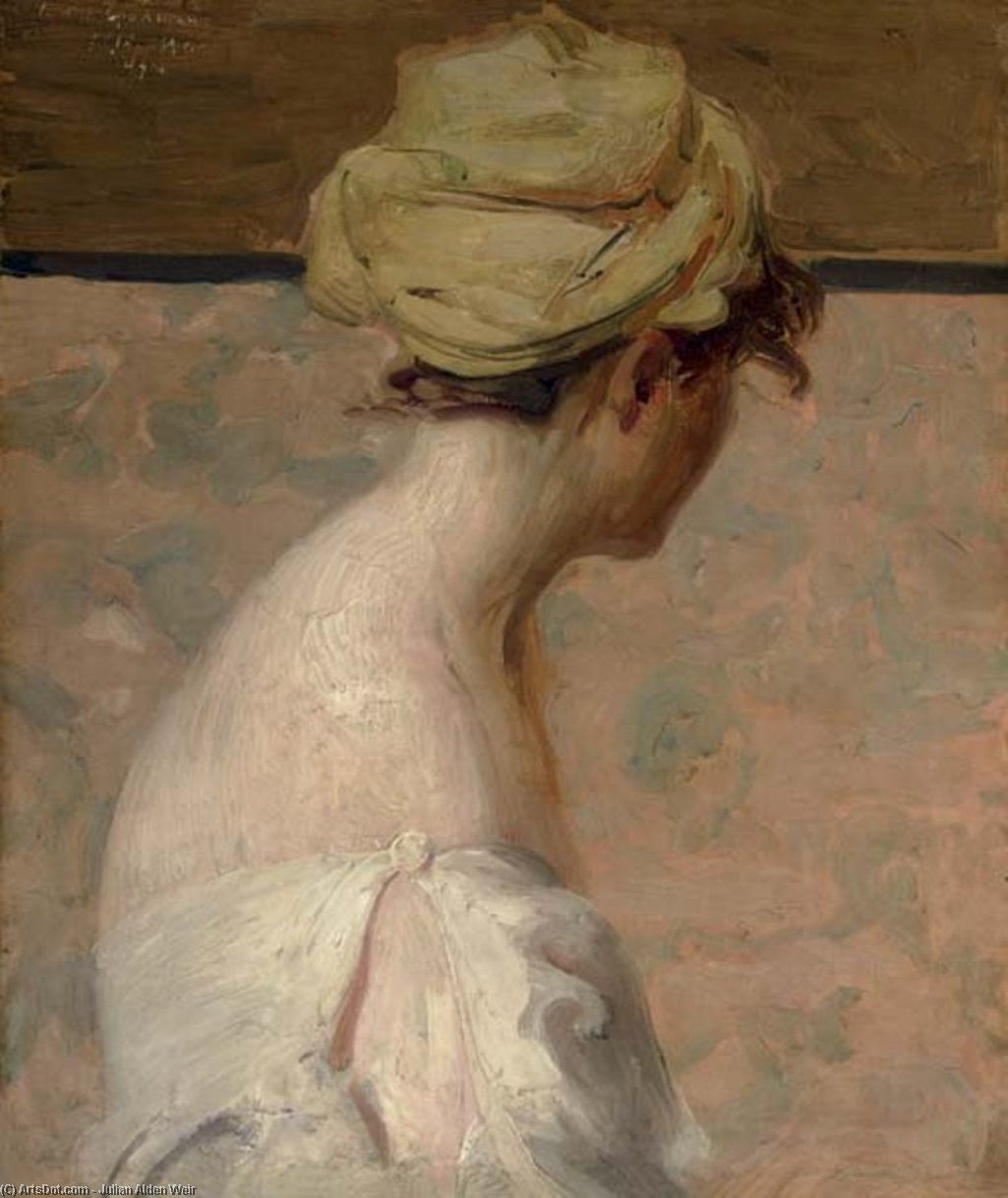 Order Oil Painting Replica The Yellow Turban by Julian Alden Weir (1852-1919, United States) | ArtsDot.com