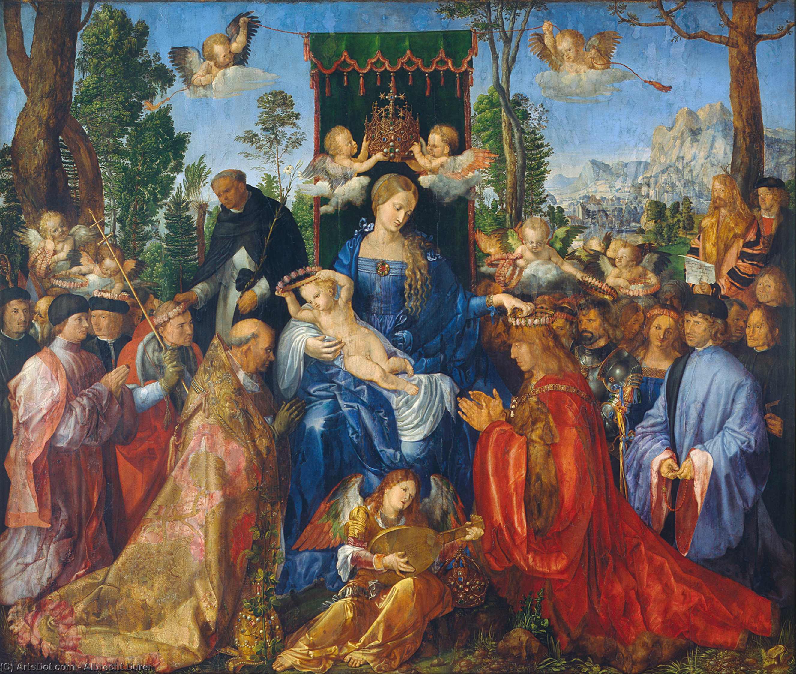 Buy Museum Art Reproductions Feast Of The Rose Garlands by Albrecht Durer (1471-1528, Italy) | ArtsDot.com