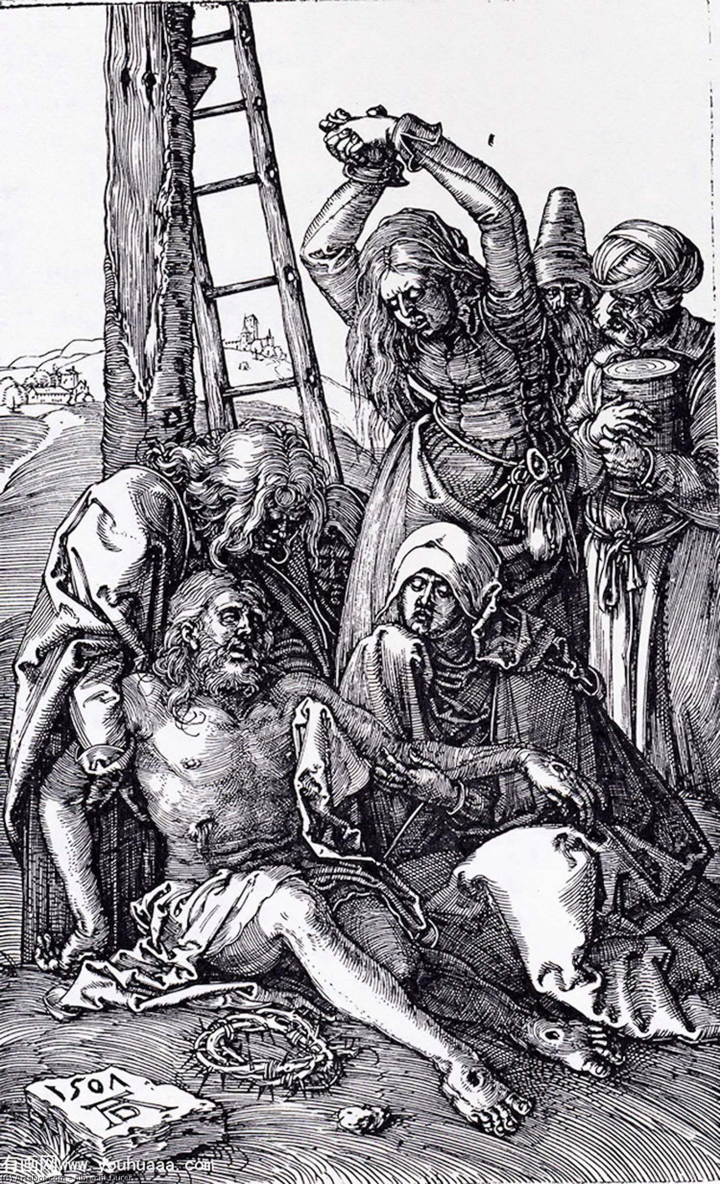 Order Art Reproductions Lamentation Over Christ, 1507 by Albrecht Durer (1471-1528, Italy) | ArtsDot.com