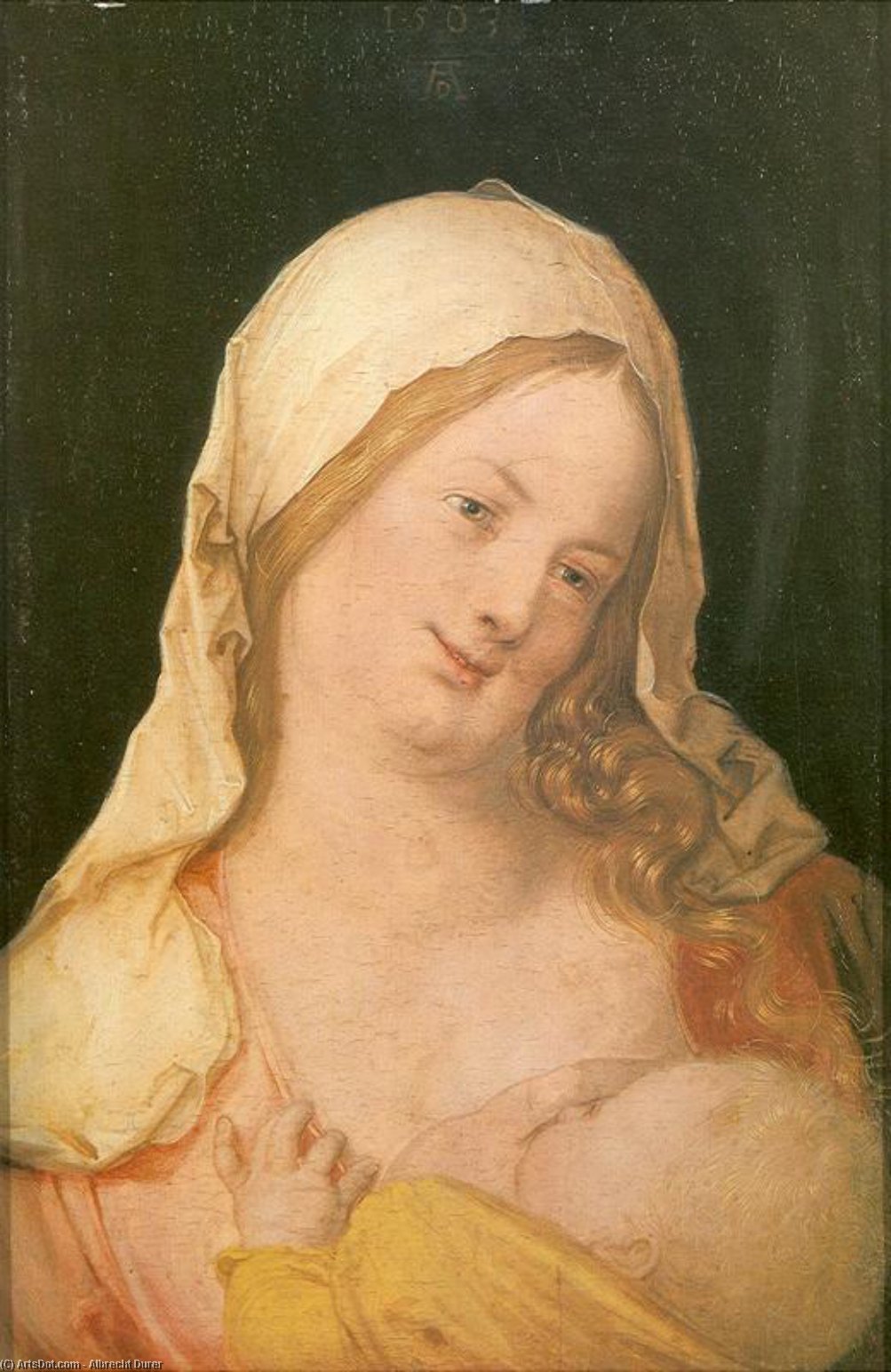 Order Paintings Reproductions Virgin Suckling the Child, 1503 by Albrecht Durer (1471-1528, Italy) | ArtsDot.com