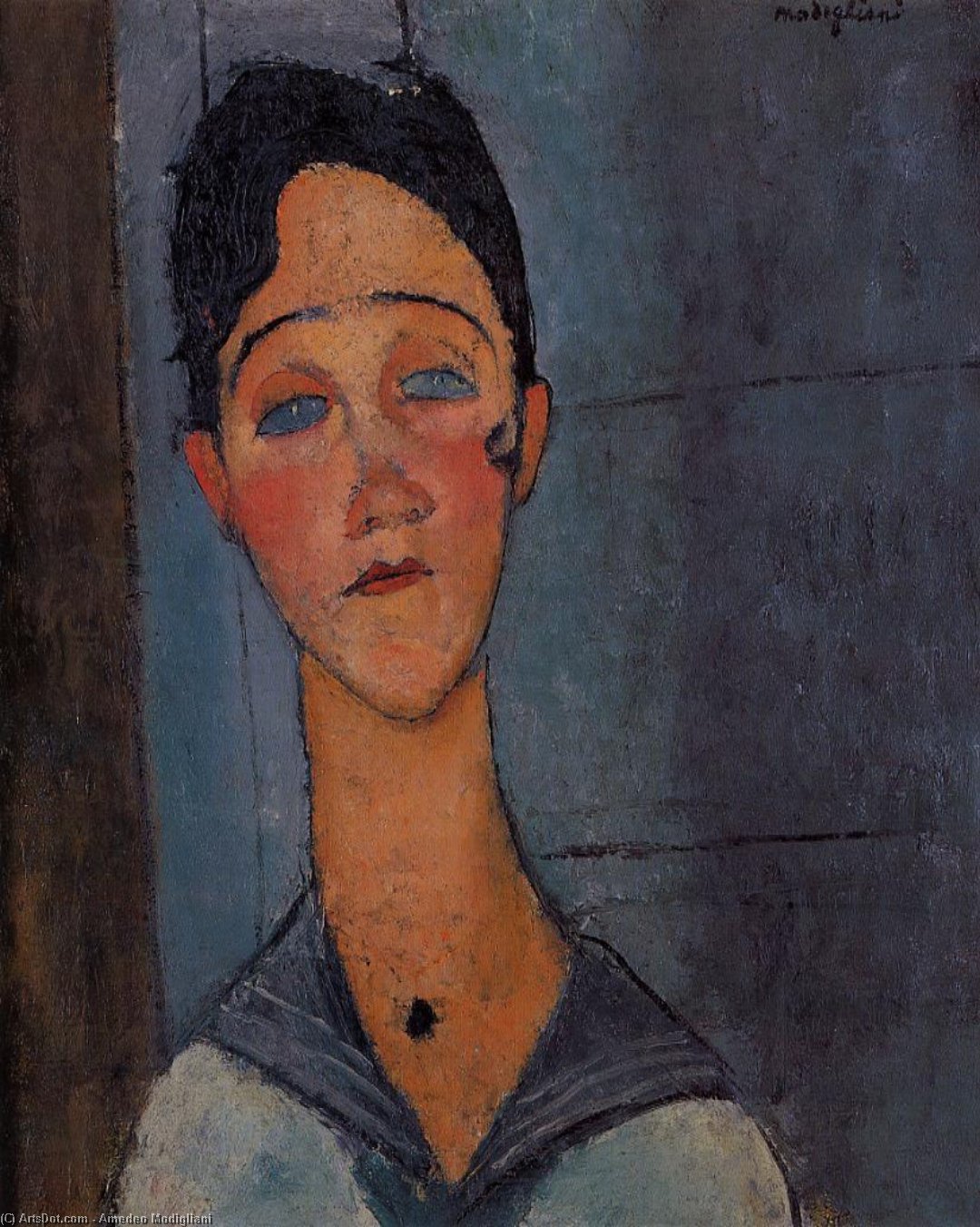 Order Oil Painting Replica Louise, 1917 by Amedeo Modigliani | ArtsDot.com