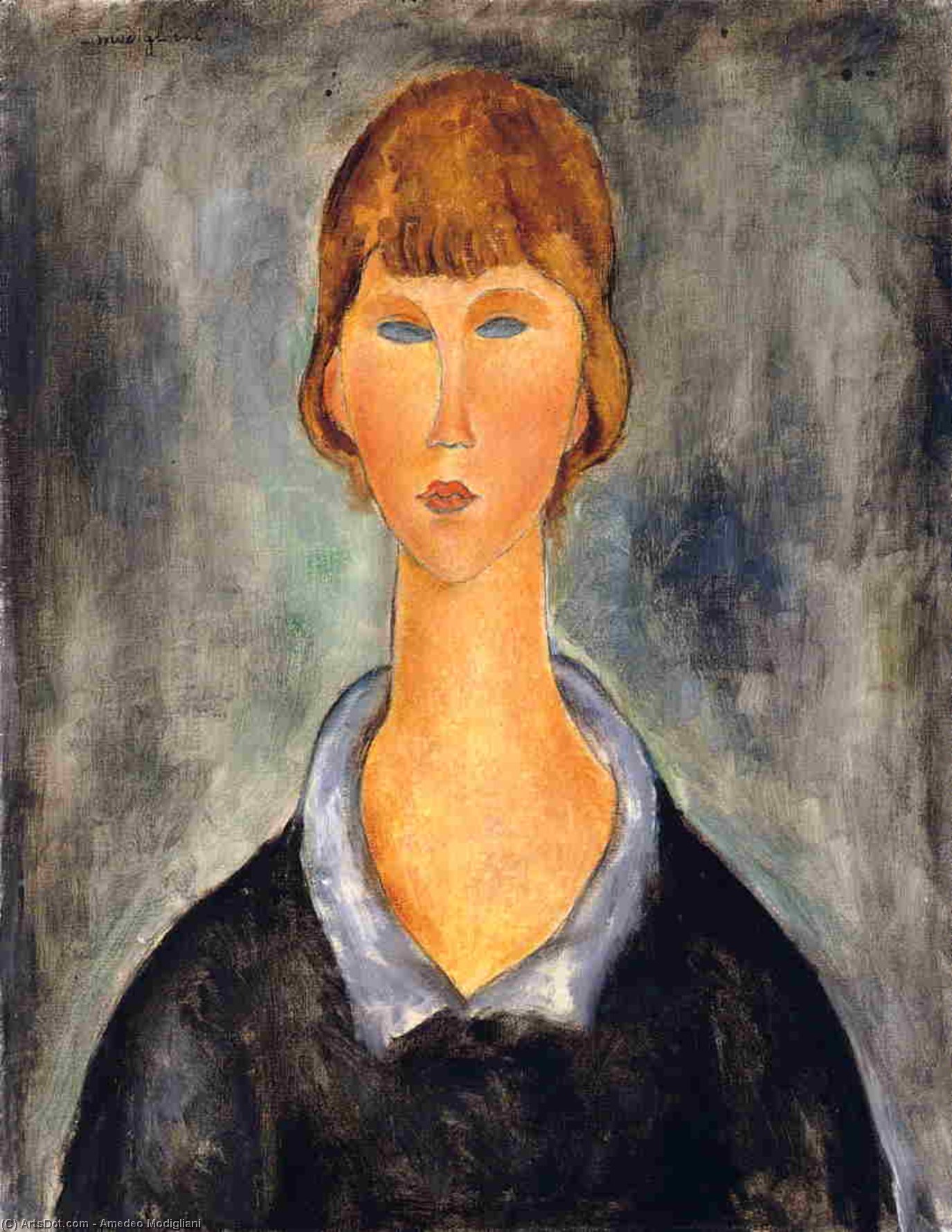Buy Museum Art Reproductions Portrait of a Young Woman, 1919 by Amedeo Modigliani | ArtsDot.com