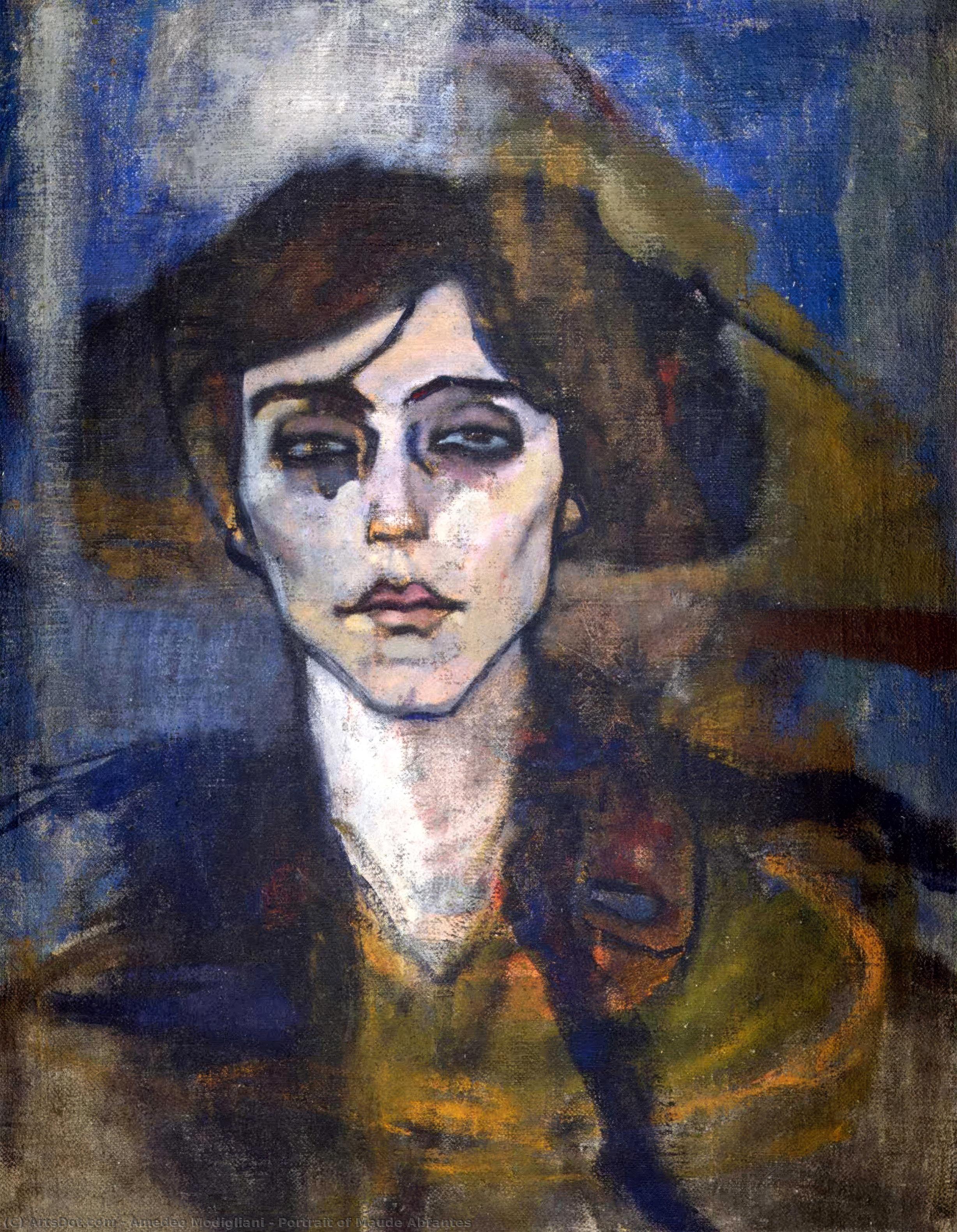 Buy Museum Art Reproductions Portrait of Maude Abrantes, 1907 by Amedeo Modigliani | ArtsDot.com