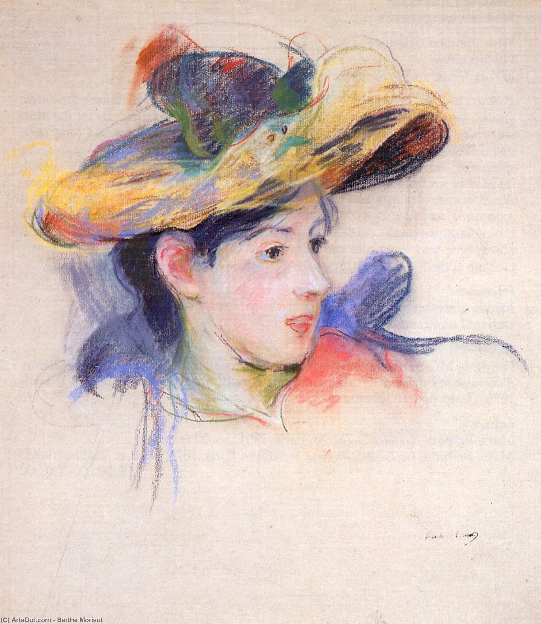 Order Oil Painting Replica Jeanne Pontillon Wearing a Hat, 1893 by Berthe Morisot (1841-1895, France) | ArtsDot.com