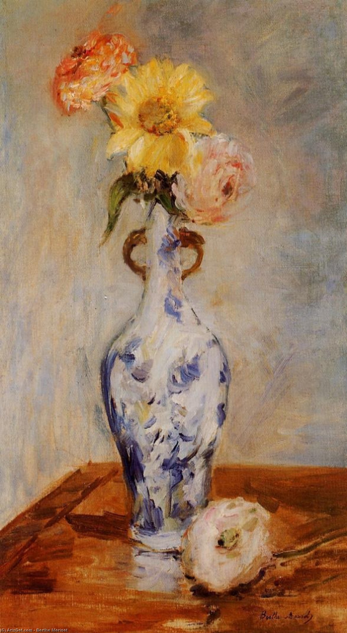 Buy Museum Art Reproductions The Blue Vase, 1888 by Berthe Morisot (1841-1895, France) | ArtsDot.com
