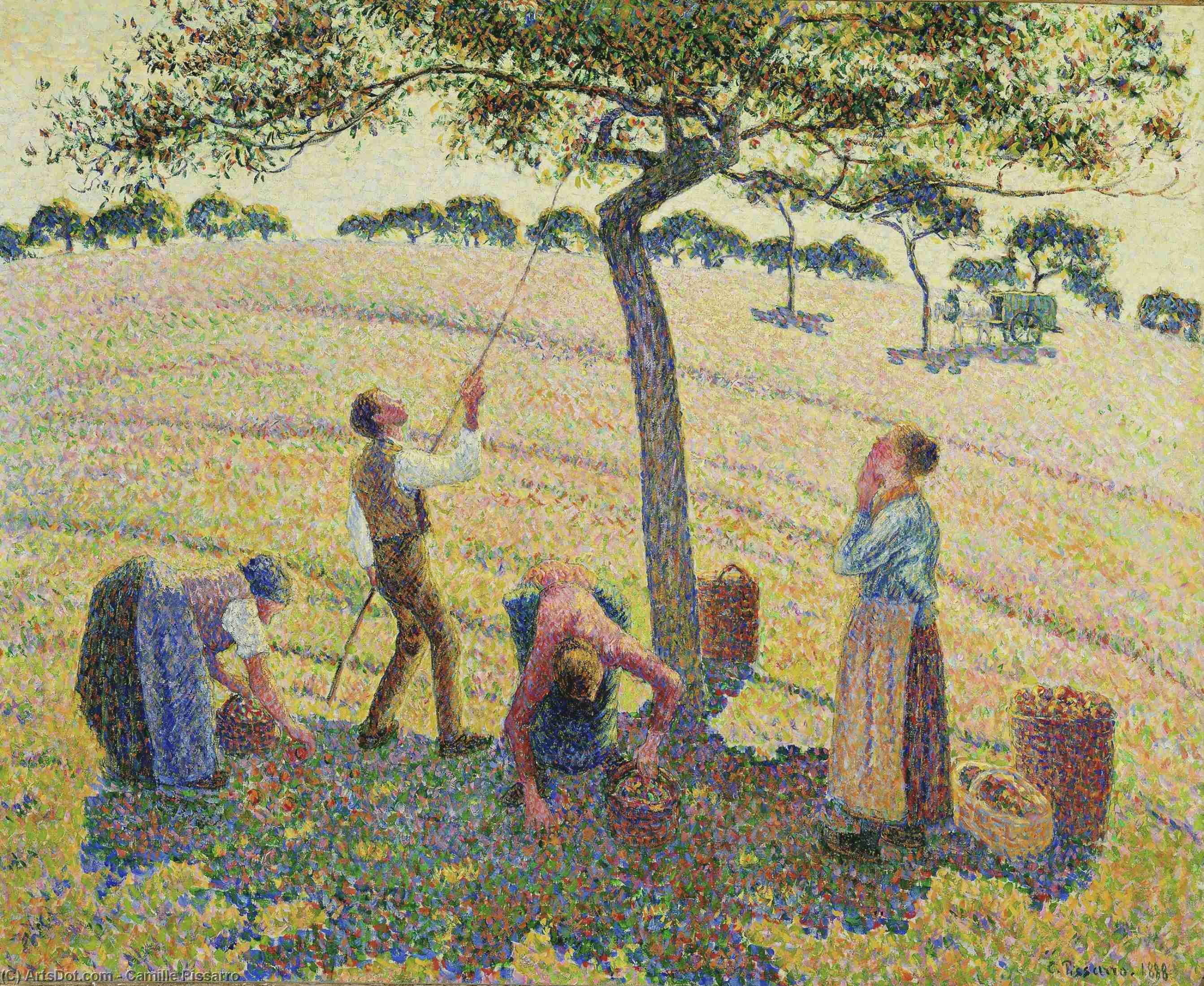Buy Museum Art Reproductions Flowering Apple Trees, Eragny, 1895 by Camille Pissarro (1830-1903, United States) | ArtsDot.com