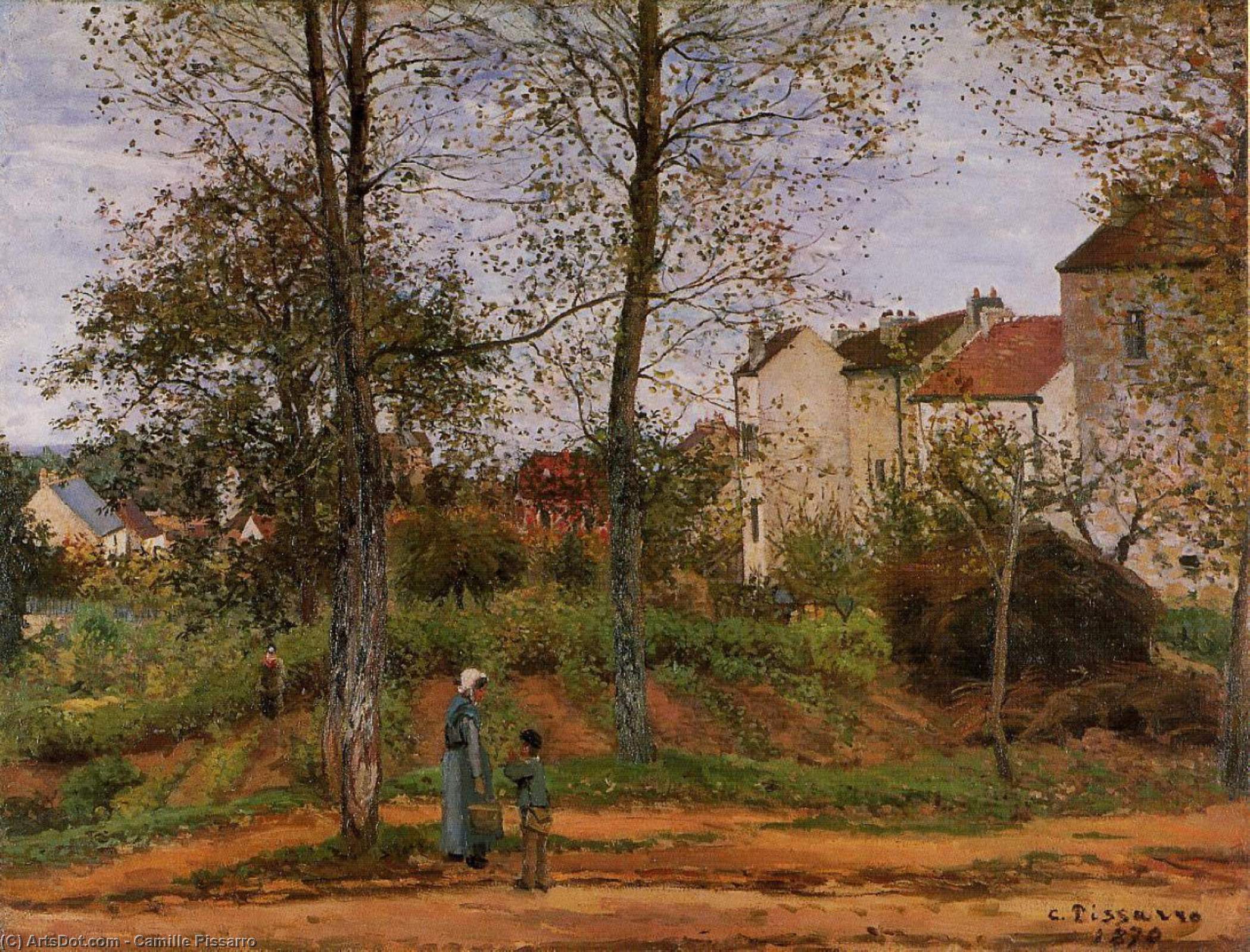 Buy Museum Art Reproductions Louveciennes 1 by Camille Pissarro (1830-1903, United States) | ArtsDot.com