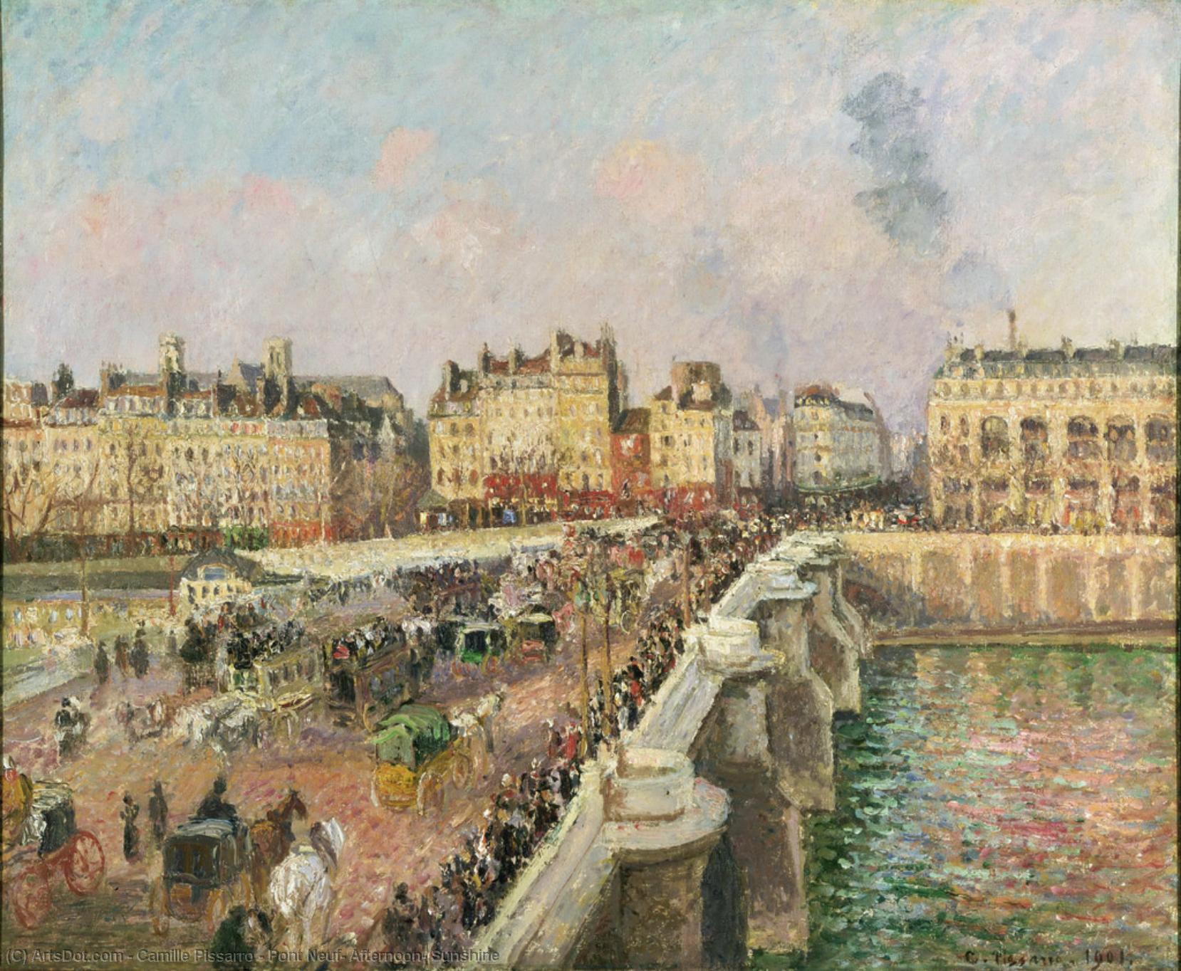 Buy Museum Art Reproductions Pont Neuf, Afternoon, Sunshine, 1901 by Camille Pissarro (1830-1903, United States) | ArtsDot.com