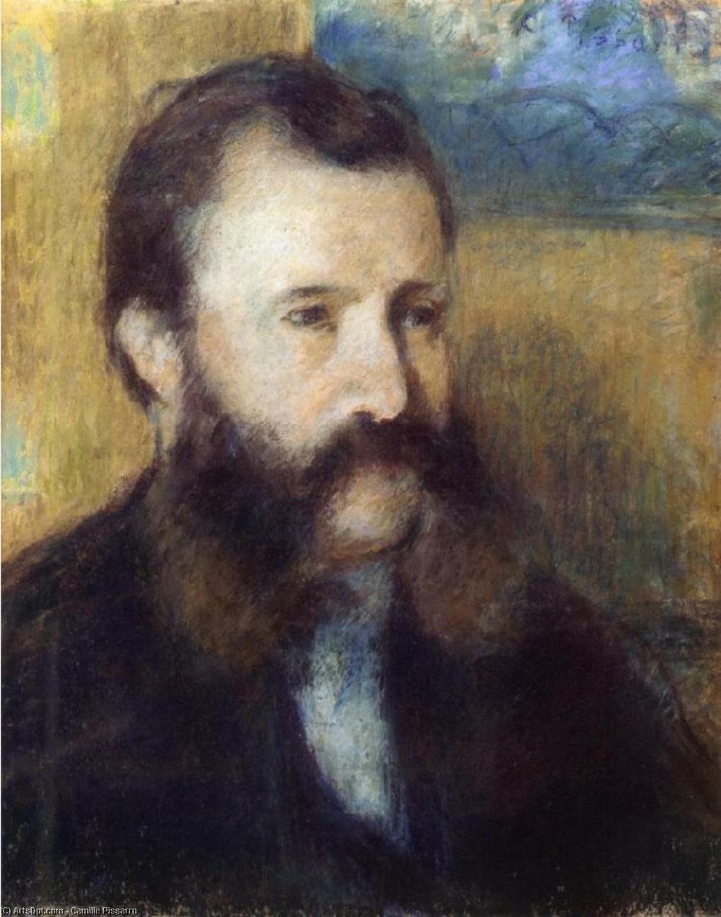 Order Oil Painting Replica Portrait of Monsieur Louis Estruc, 1874 by Camille Pissarro (1830-1903, United States) | ArtsDot.com
