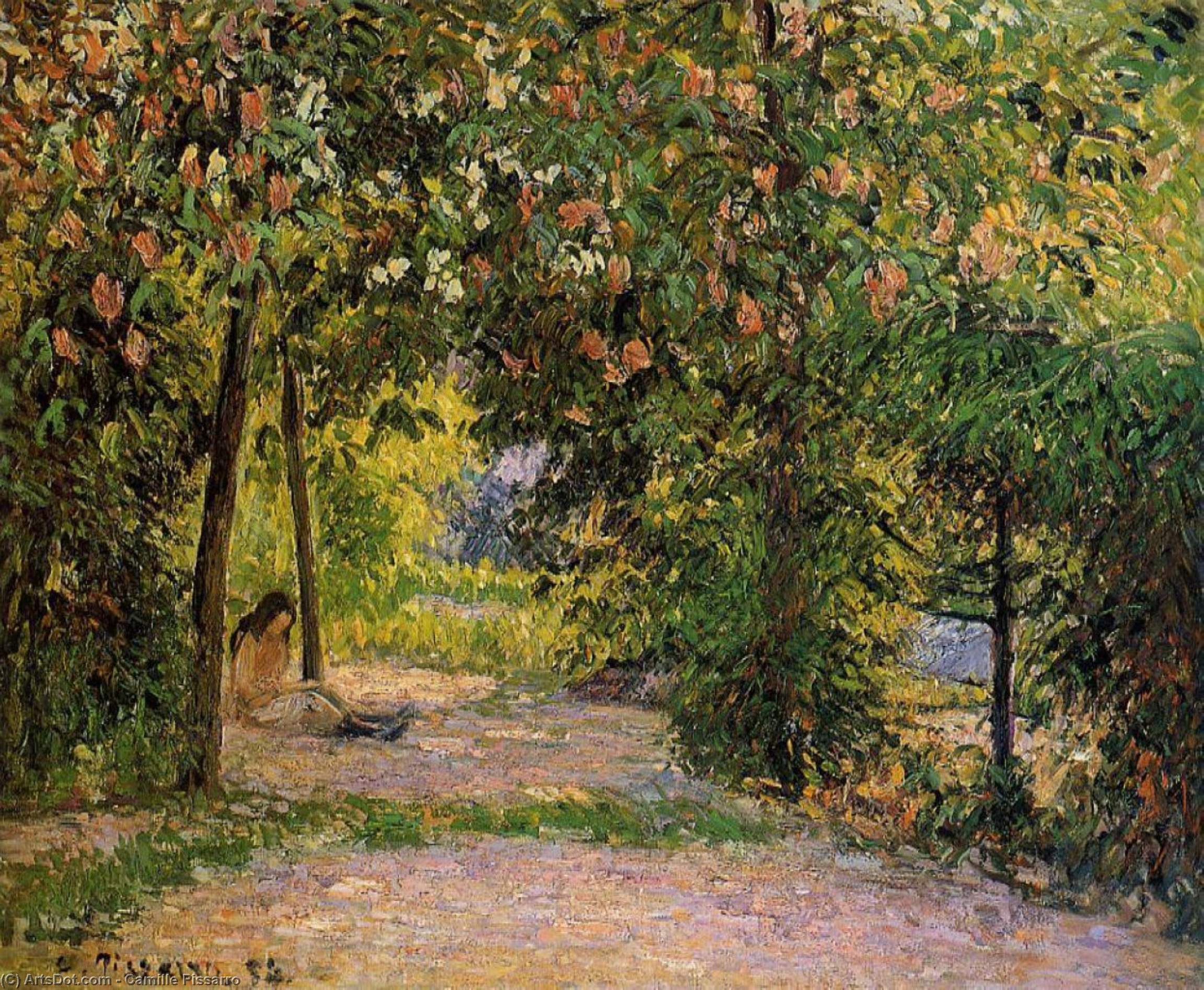 Order Oil Painting Replica The Garden in Spring, Eragny, 1894 by Camille Pissarro (1830-1903, United States) | ArtsDot.com