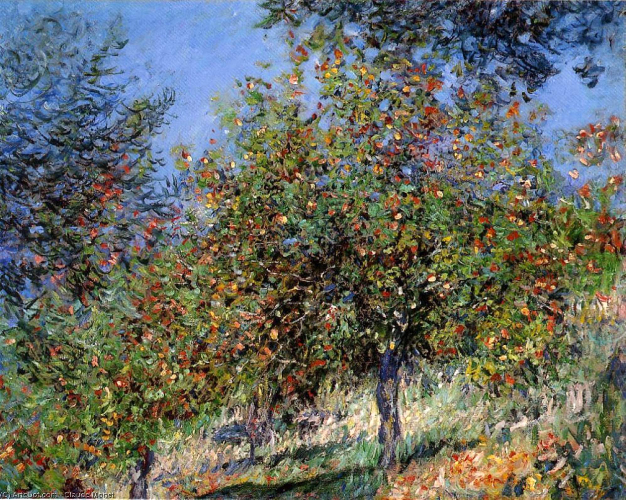 Order Artwork Replica Apple Trees on the Chantemesle Hill by Claude Monet (1840-1926, France) | ArtsDot.com