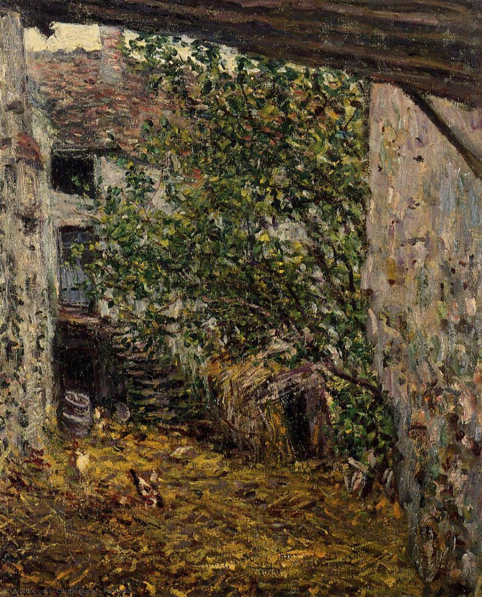 Buy Museum Art Reproductions Farmyard, 1878 by Claude Monet (1840-1926, France) | ArtsDot.com
