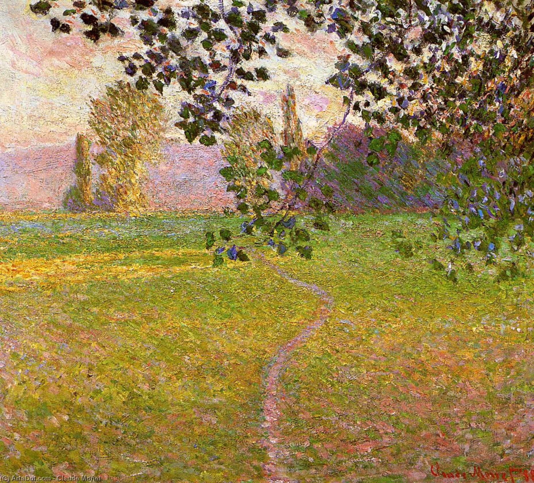 Order Oil Painting Replica Morning Landscape, Giverny (aka Landscape in the Morning) by Claude Monet (1840-1926, France) | ArtsDot.com
