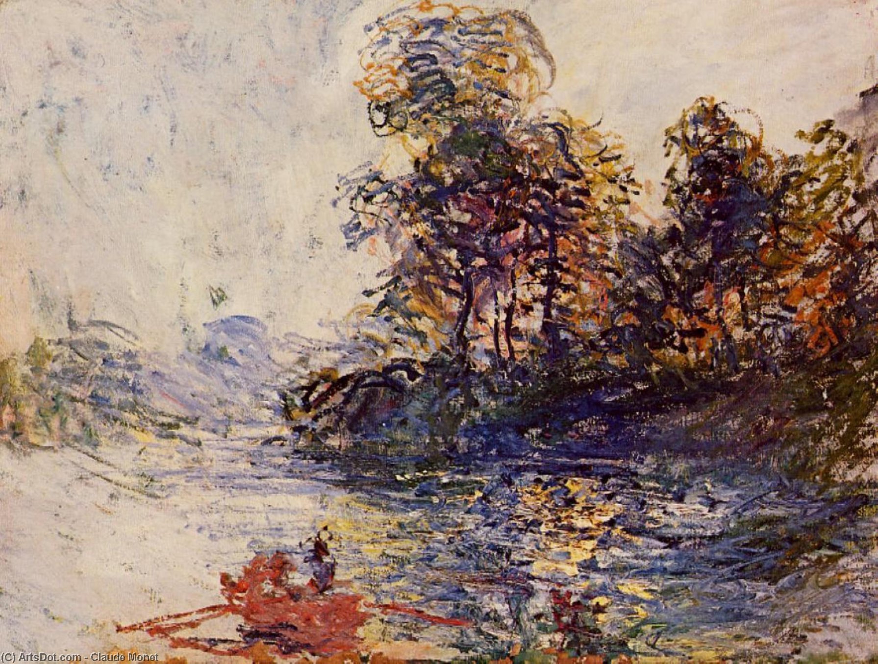 Buy Museum Art Reproductions The River, 1881 by Claude Monet (1840-1926, France) | ArtsDot.com