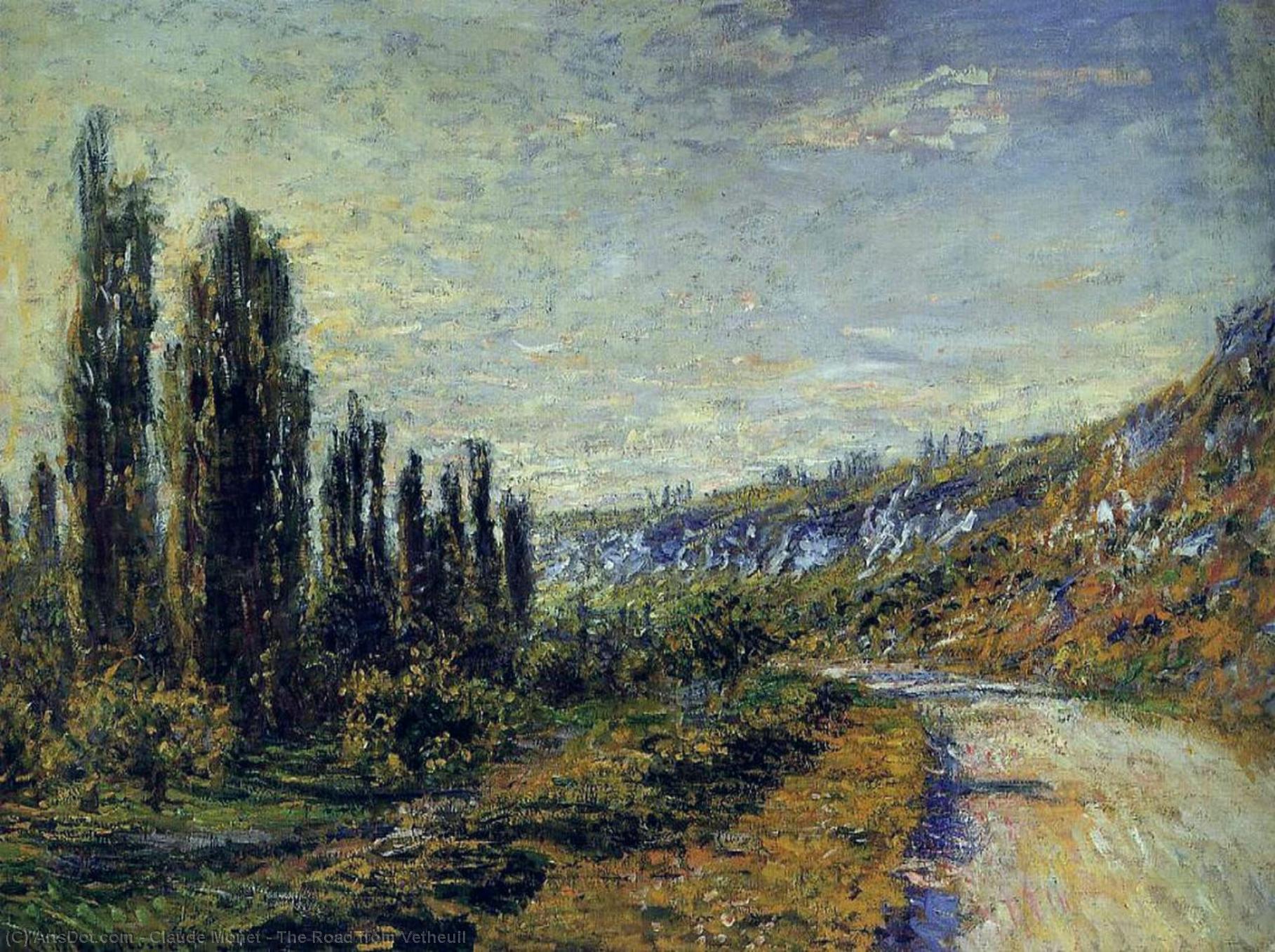 Order Art Reproductions The Road from Vetheuil, 1880 by Claude Monet (1840-1926, France) | ArtsDot.com