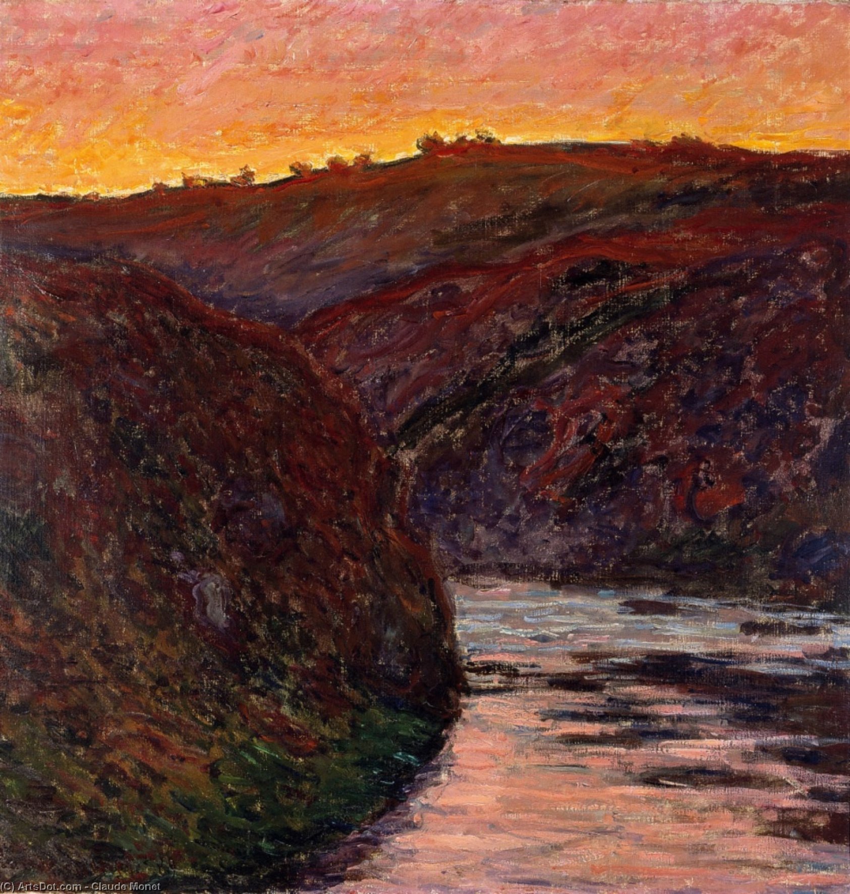 Buy Museum Art Reproductions Valley of the Creuse, Sunset, 1889 by Claude Monet (1840-1926, France) | ArtsDot.com