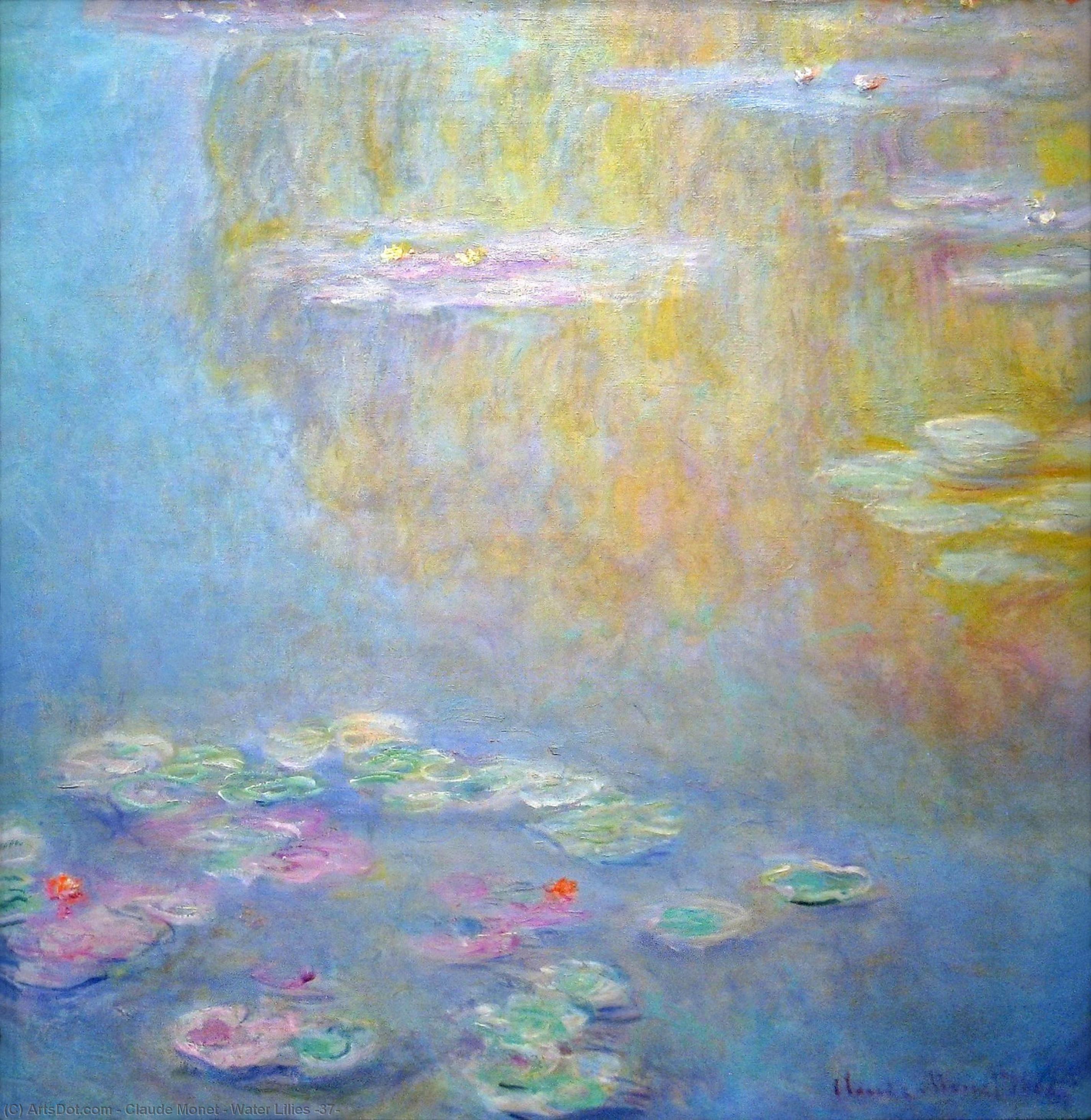 Buy Museum Art Reproductions Water Lilies (37), 1908 by Claude Monet (1840-1926, France) | ArtsDot.com