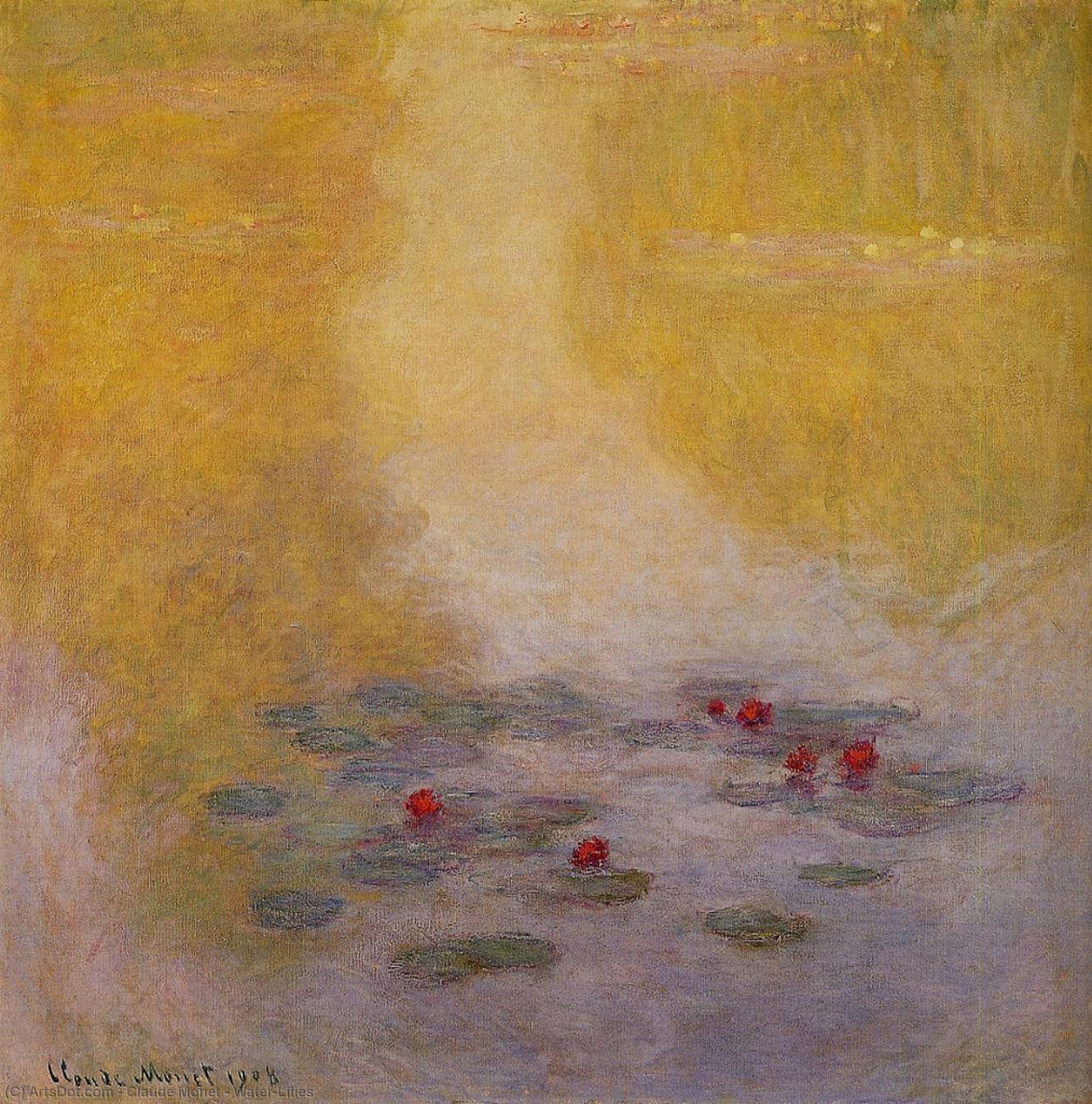 Buy Museum Art Reproductions Water-Lilies by Claude Monet (1840-1926, France) | ArtsDot.com