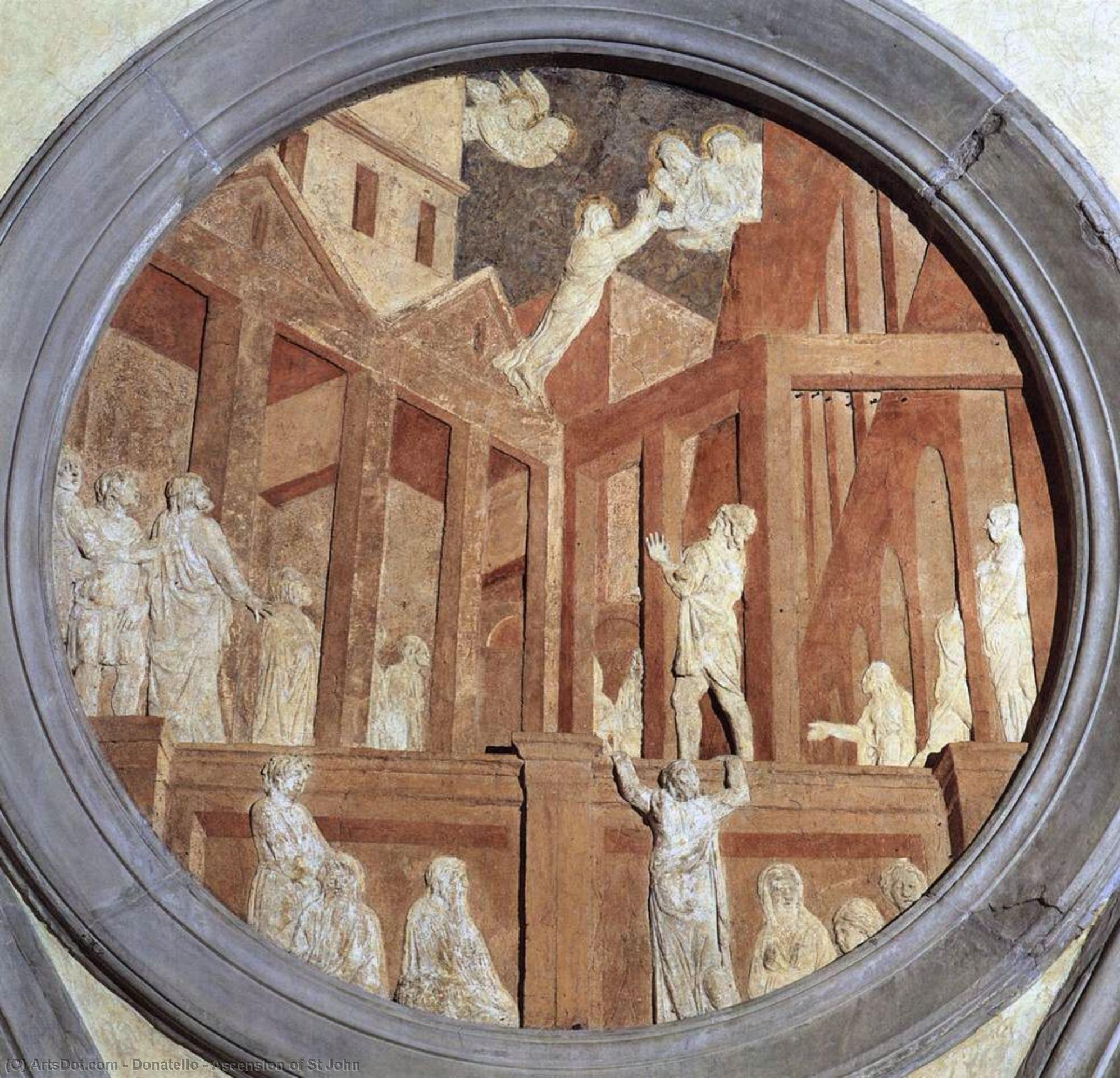 Order Paintings Reproductions Ascension of St John, 1428 by Donatello (1386-1466, Italy) | ArtsDot.com