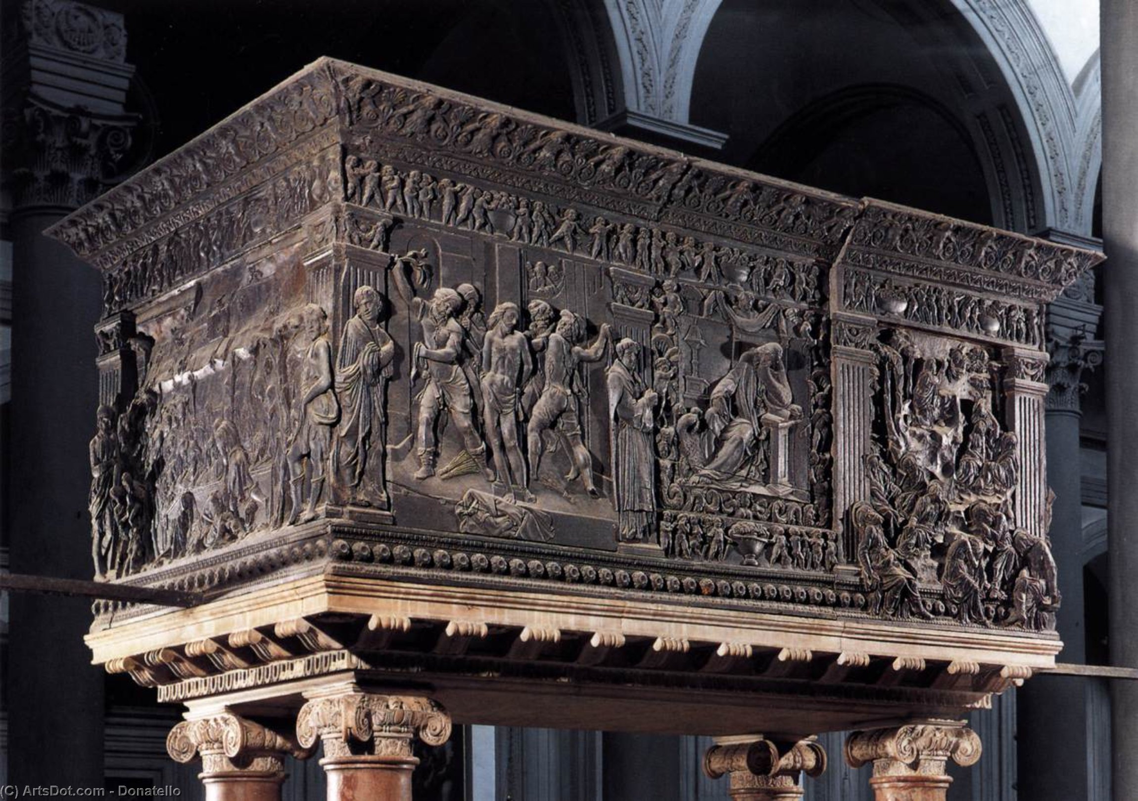 Buy Museum Art Reproductions Pulpit (on the left), 1465 by Donatello (1386-1466, Italy) | ArtsDot.com