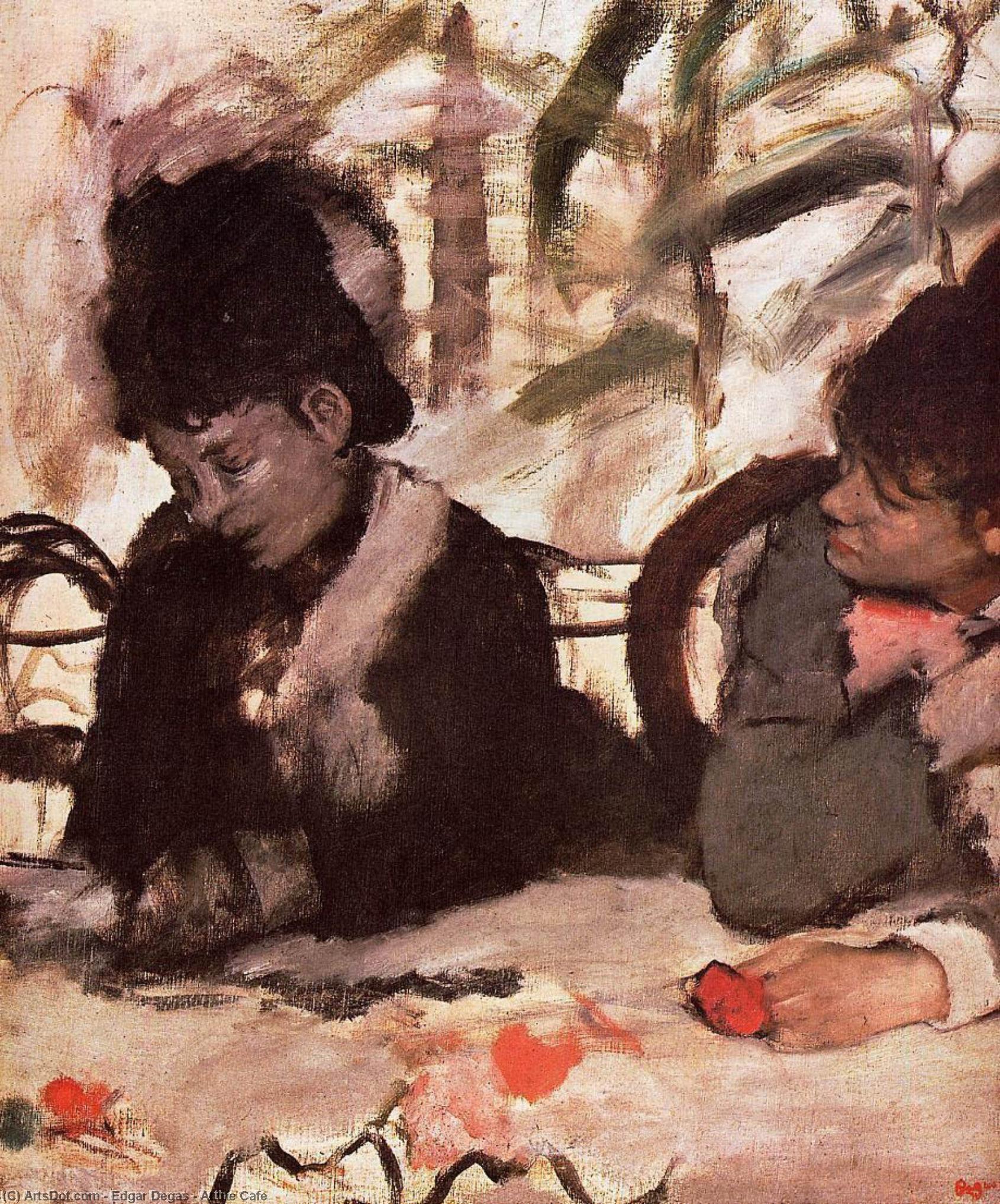 Buy Museum Art Reproductions At the Cafe by Edgar Degas (1834-1917, France) | ArtsDot.com