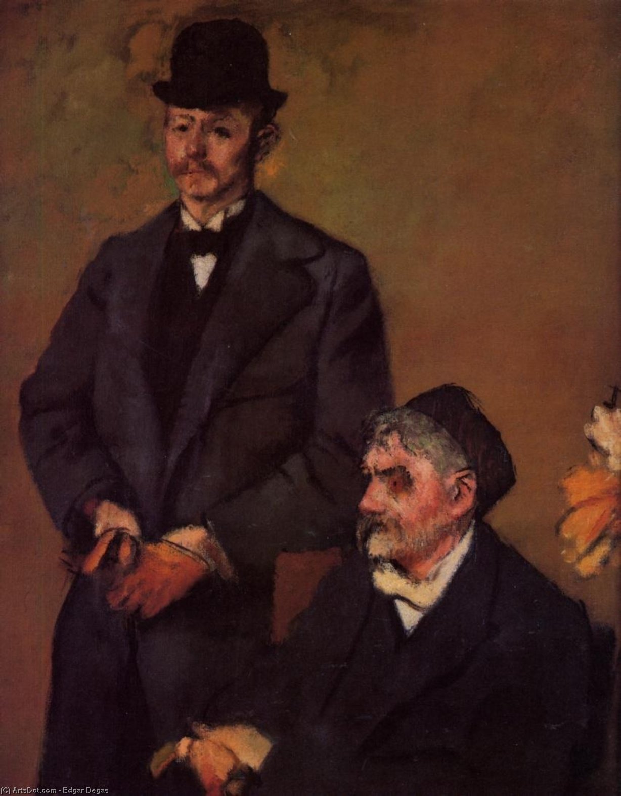 順序 絵画のコピー Henri Rouart と 彼の 息子 Alexis, 1895 バイ Edgar Degas (1834-1917, France) | ArtsDot.com