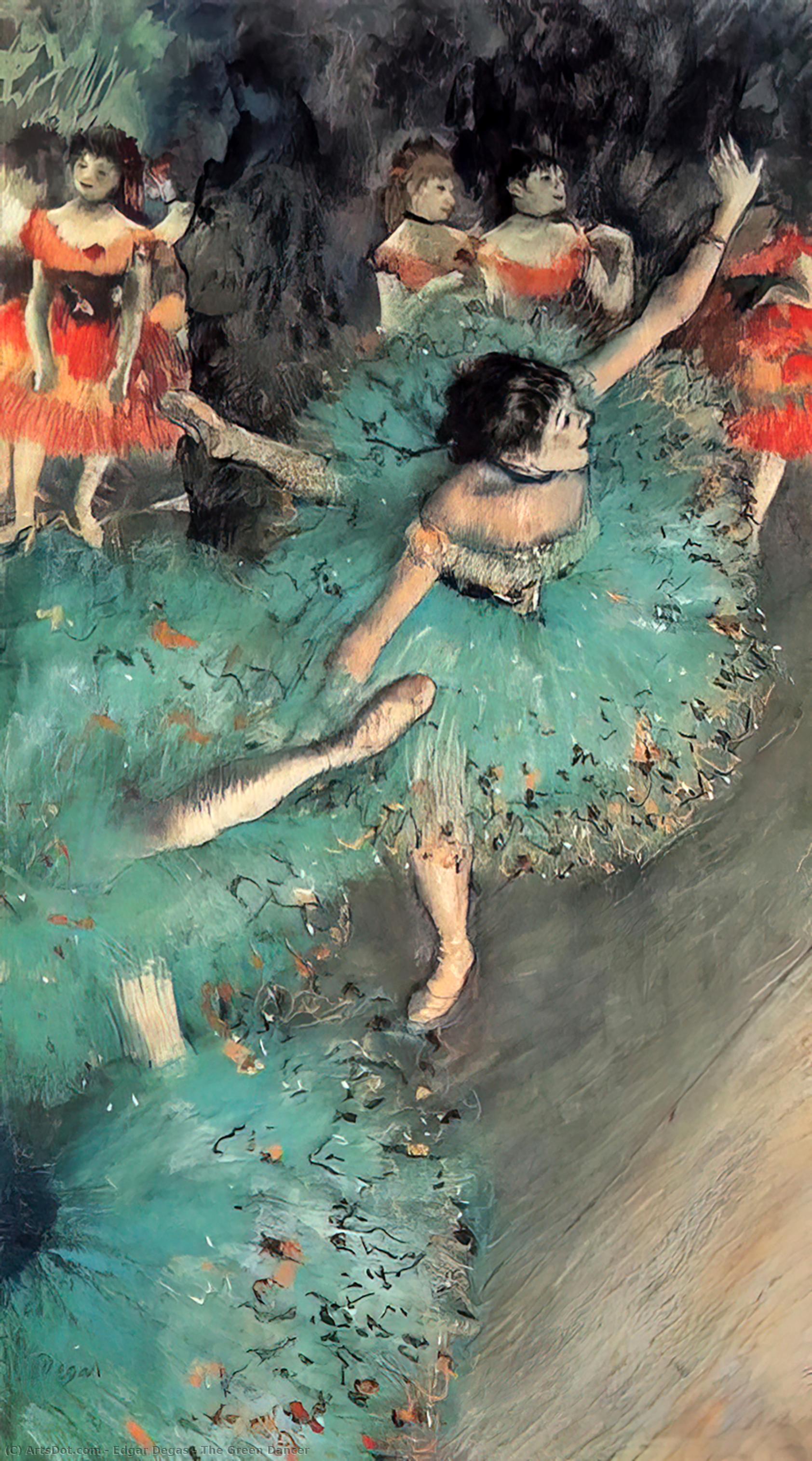 Order Oil Painting Replica The Green Dancer, 1879 by Edgar Degas (1834-1917, France) | ArtsDot.com