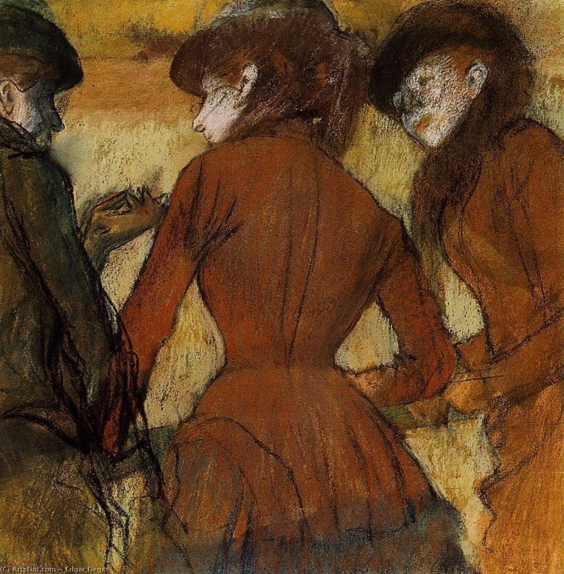 Buy Museum Art Reproductions Three Women at the Races, 1885 by Edgar Degas (1834-1917, France) | ArtsDot.com