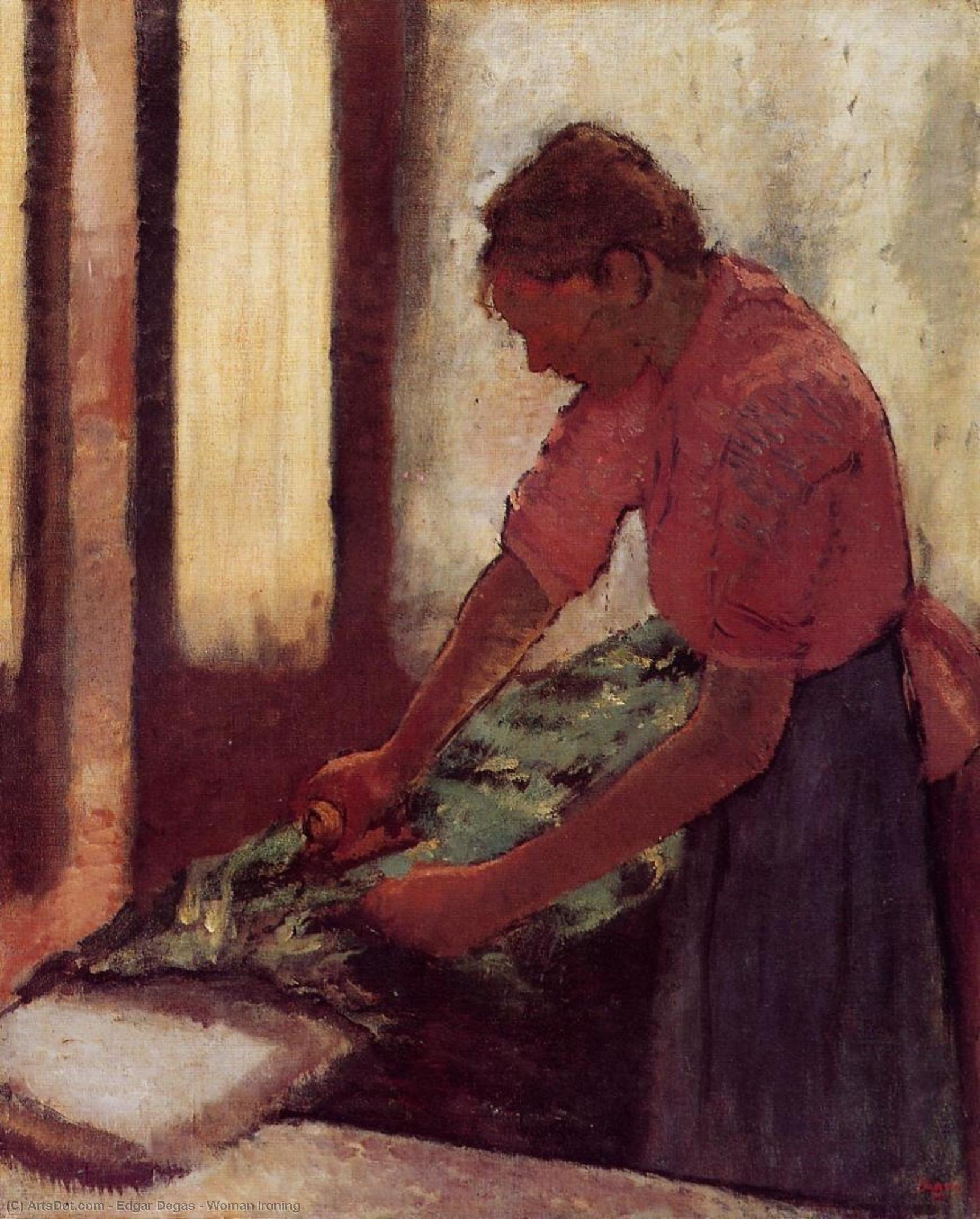 順序 手描き油絵 女性のアイロン, 1887 バイ Edgar Degas (1834-1917, France) | ArtsDot.com