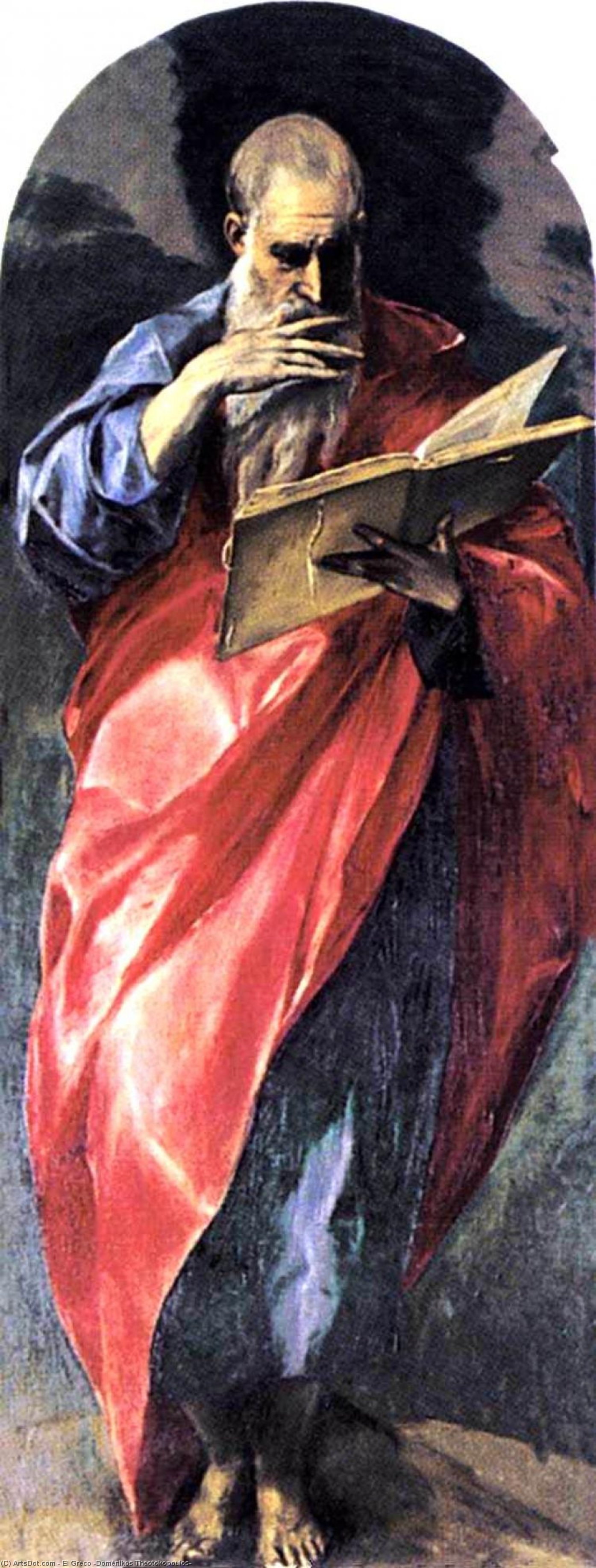 Order Oil Painting Replica St John the Evangelist by El Greco (Doménikos Theotokopoulos) (1541-1614, Greece) | ArtsDot.com