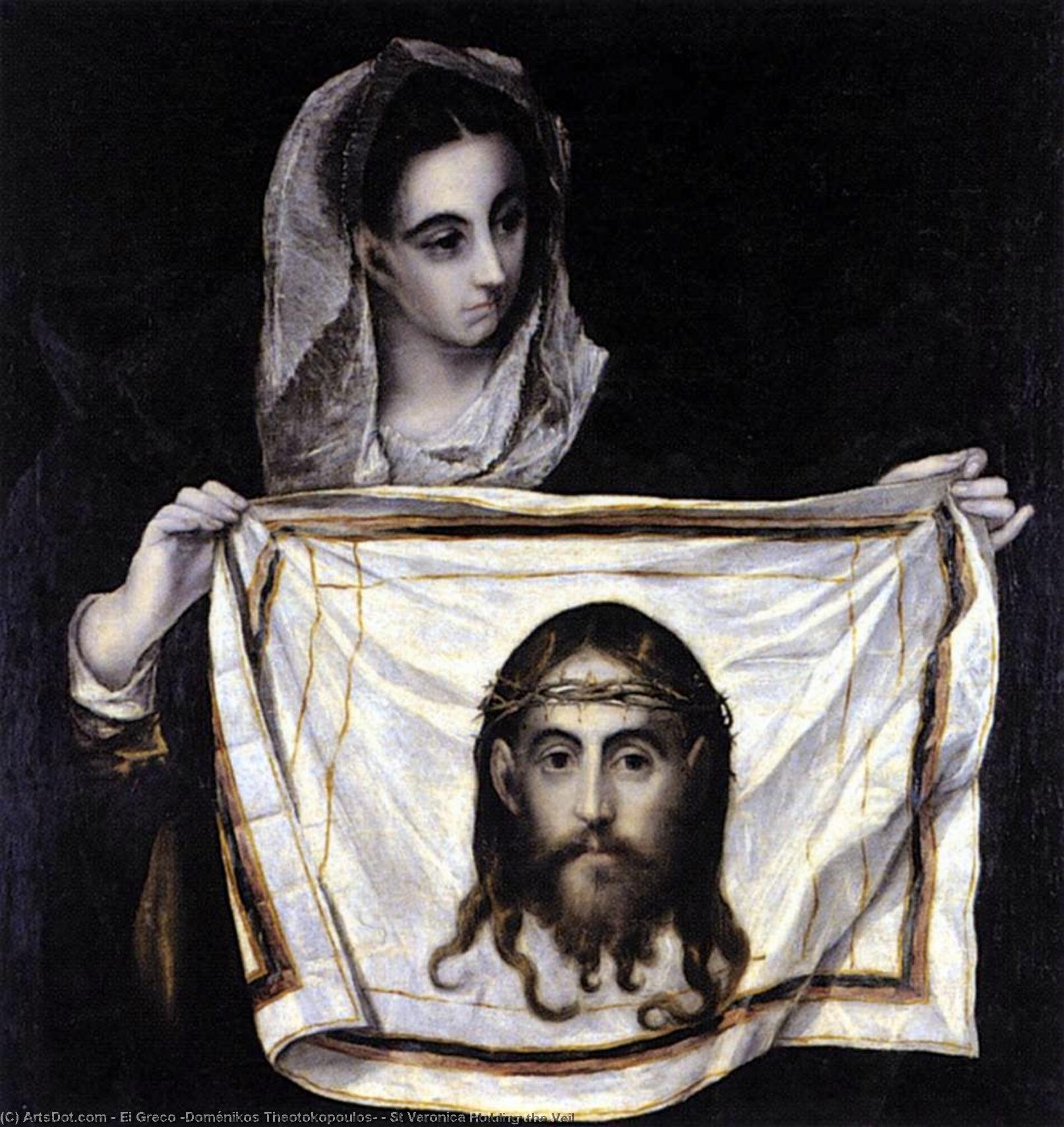 Order Oil Painting Replica St Veronica Holding the Veil by El Greco (Doménikos Theotokopoulos) (1541-1614, Greece) | ArtsDot.com